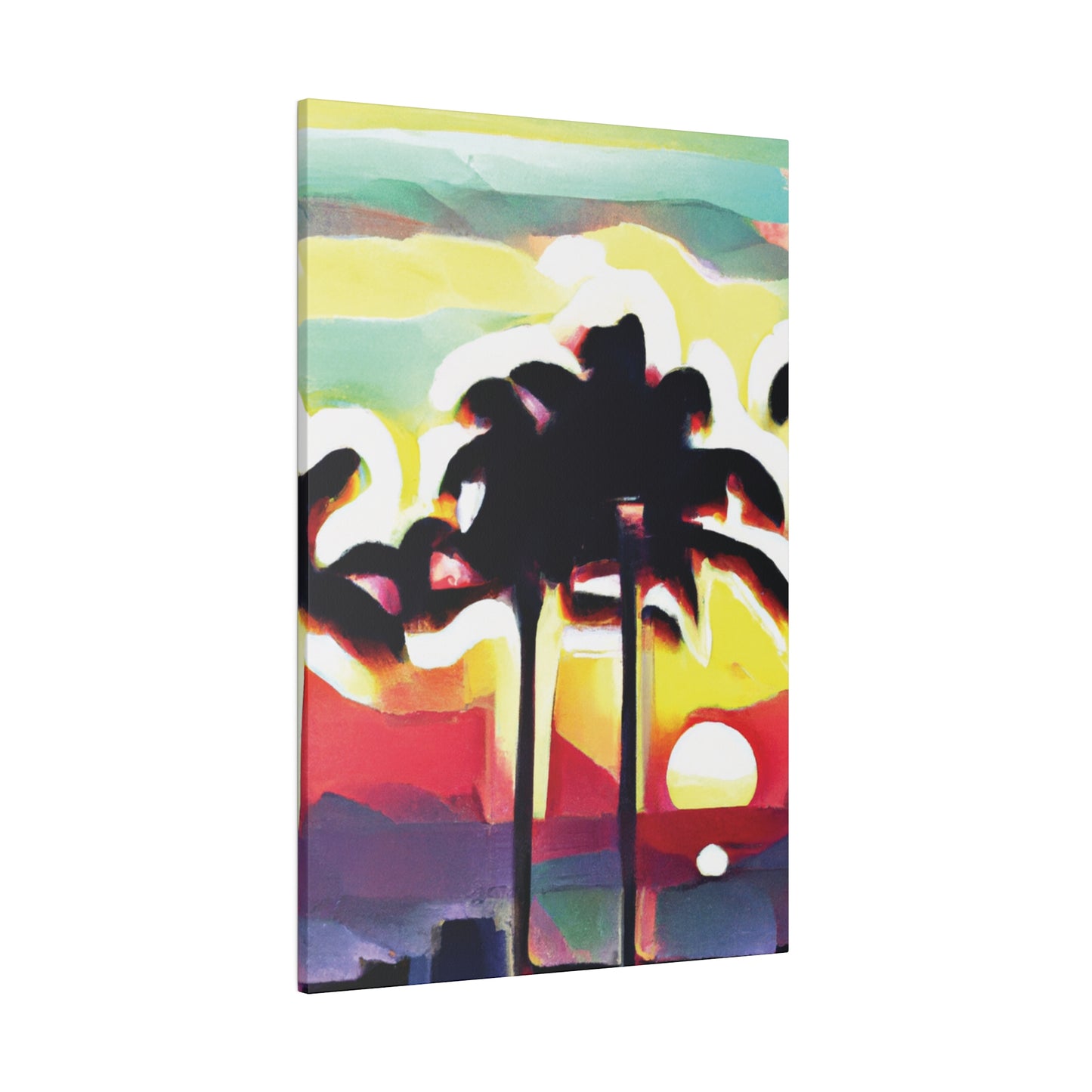 4134X - Miami Beach Sunset Painting Print | Miami | Beach | Sunset | Poster | Home Decor | Wall Art | Canvas