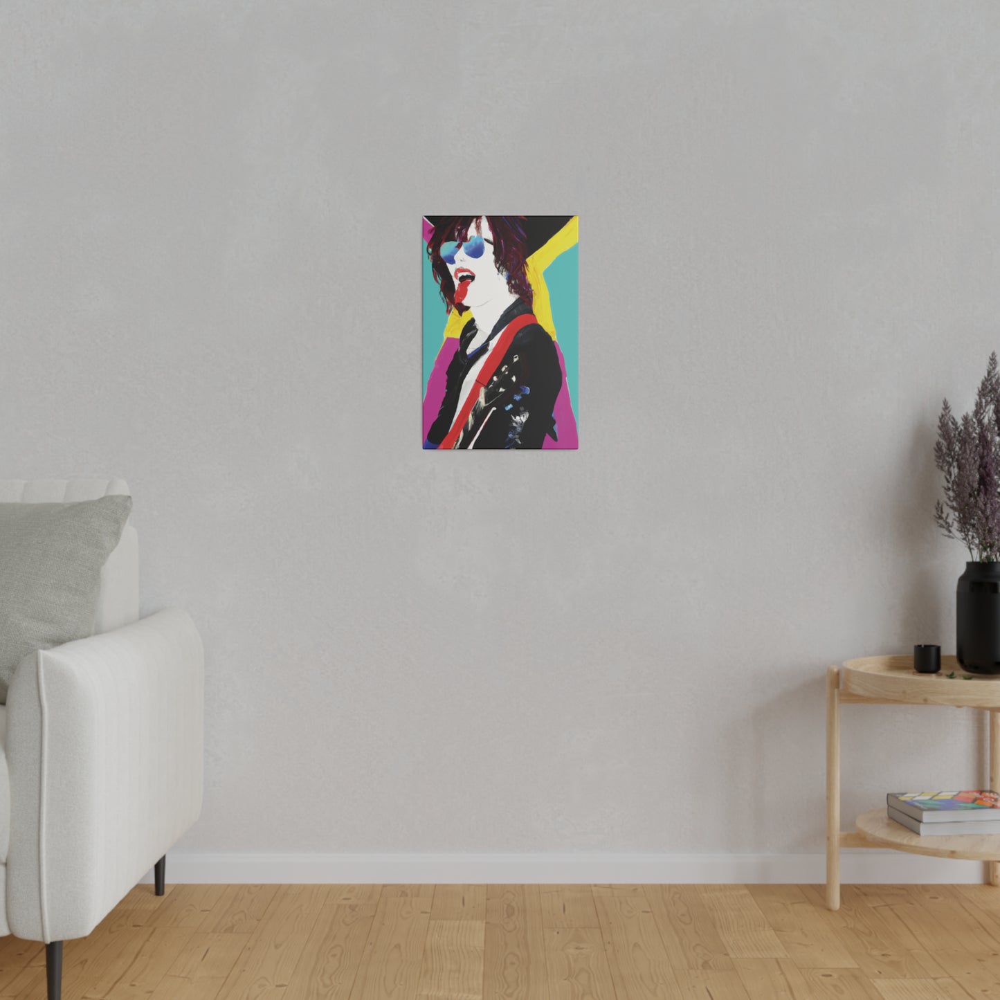 8865A - Rockstar Painting Print | Face | Abstract | Poster | Home Decor | Wall Art | Music Art | Canvas