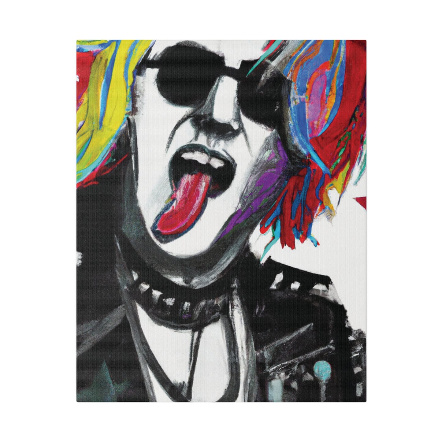 5679K - Rockstar Painting Print | Face | Abstract | Poster | Home Decor | Wall Art | Music Art | Canvas