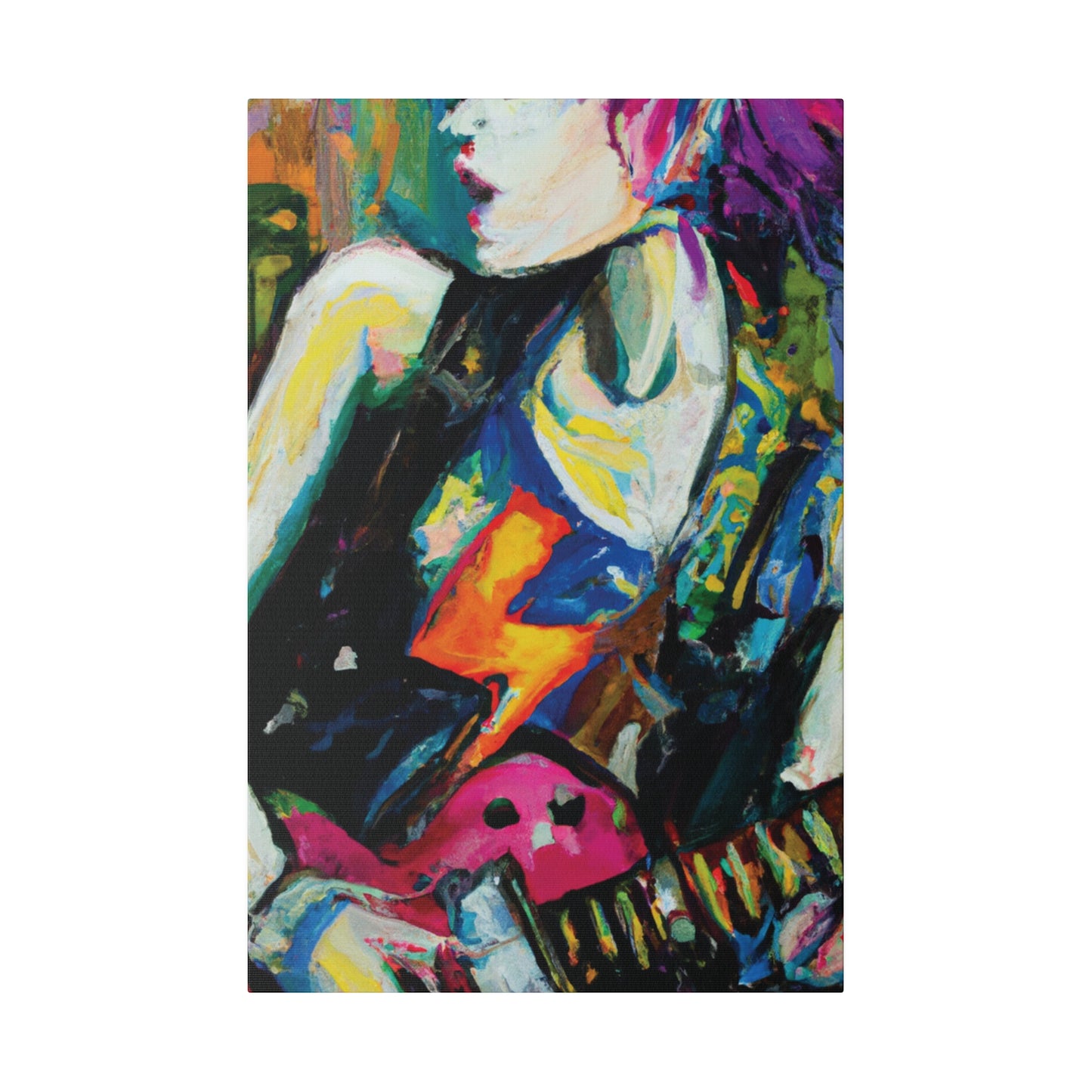 4327X - Rockstar Oil Painting Style Print | Poster | Home Decor | Wall Art | Music Art | Canvas