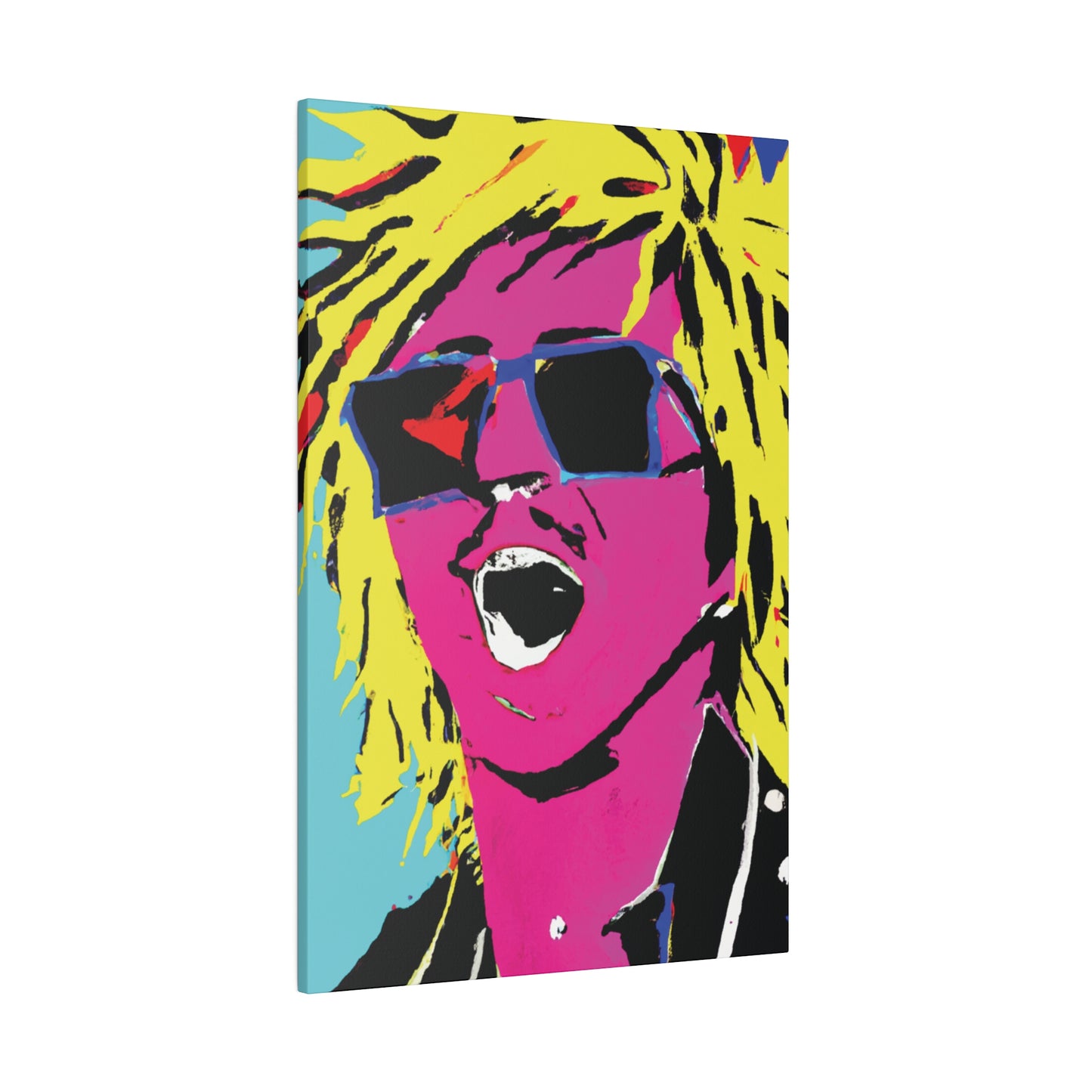 8376W - Rockstar Painting Print | Face | Abstract | Poster | Home Decor | Wall Art | Music Art | Canvas