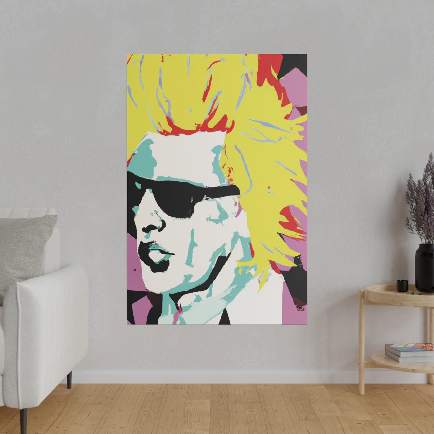 8282G - Rockstar Painting Print | Face | Abstract | Poster | Home Decor | Wall Art | Music Art | Canvas