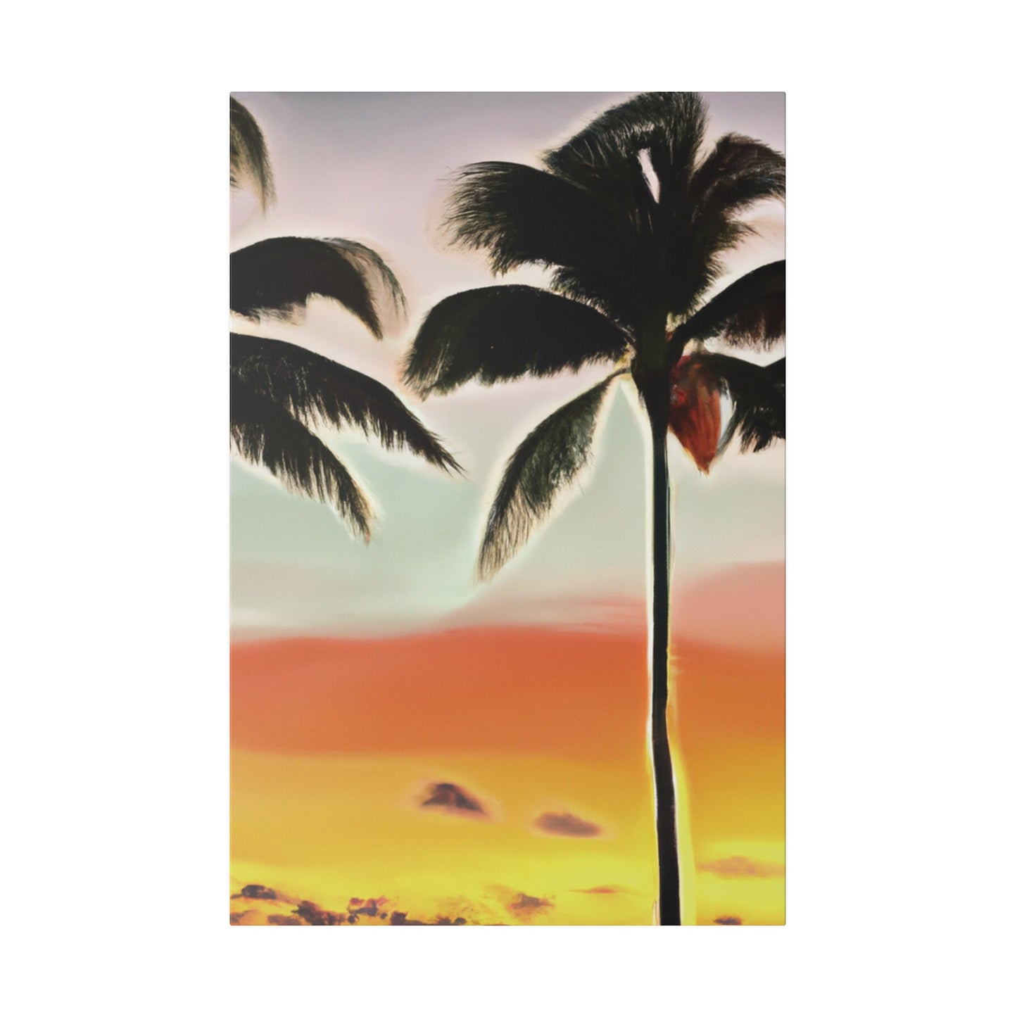 8646K - Miami Beach Sunset Painting Print | Miami | Beach | Sunset | Poster | Home Decor | Wall Art | Canvas