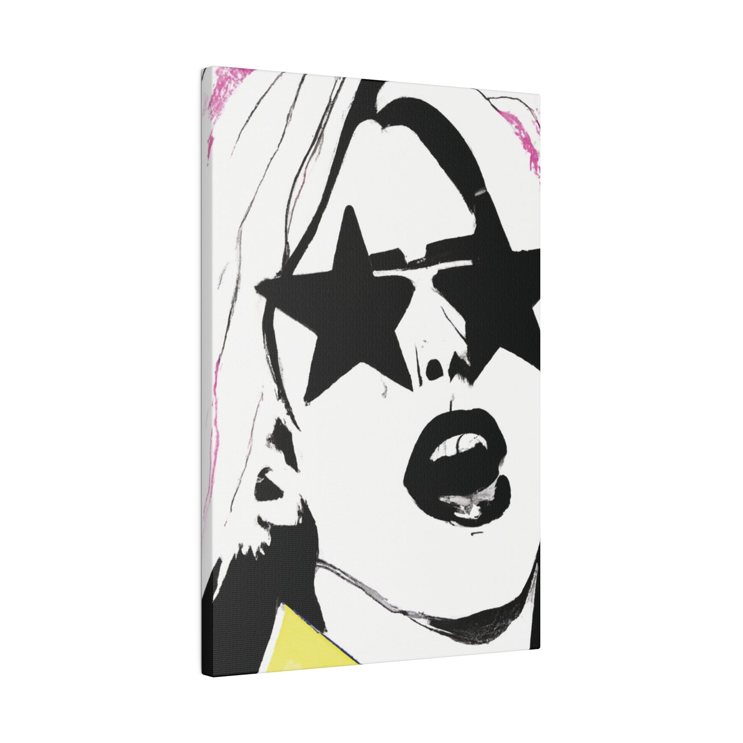 9438E - Rockstar Painting Print | Face | Abstract | Poster | Home Decor | Wall Art | Music Art | Canvas