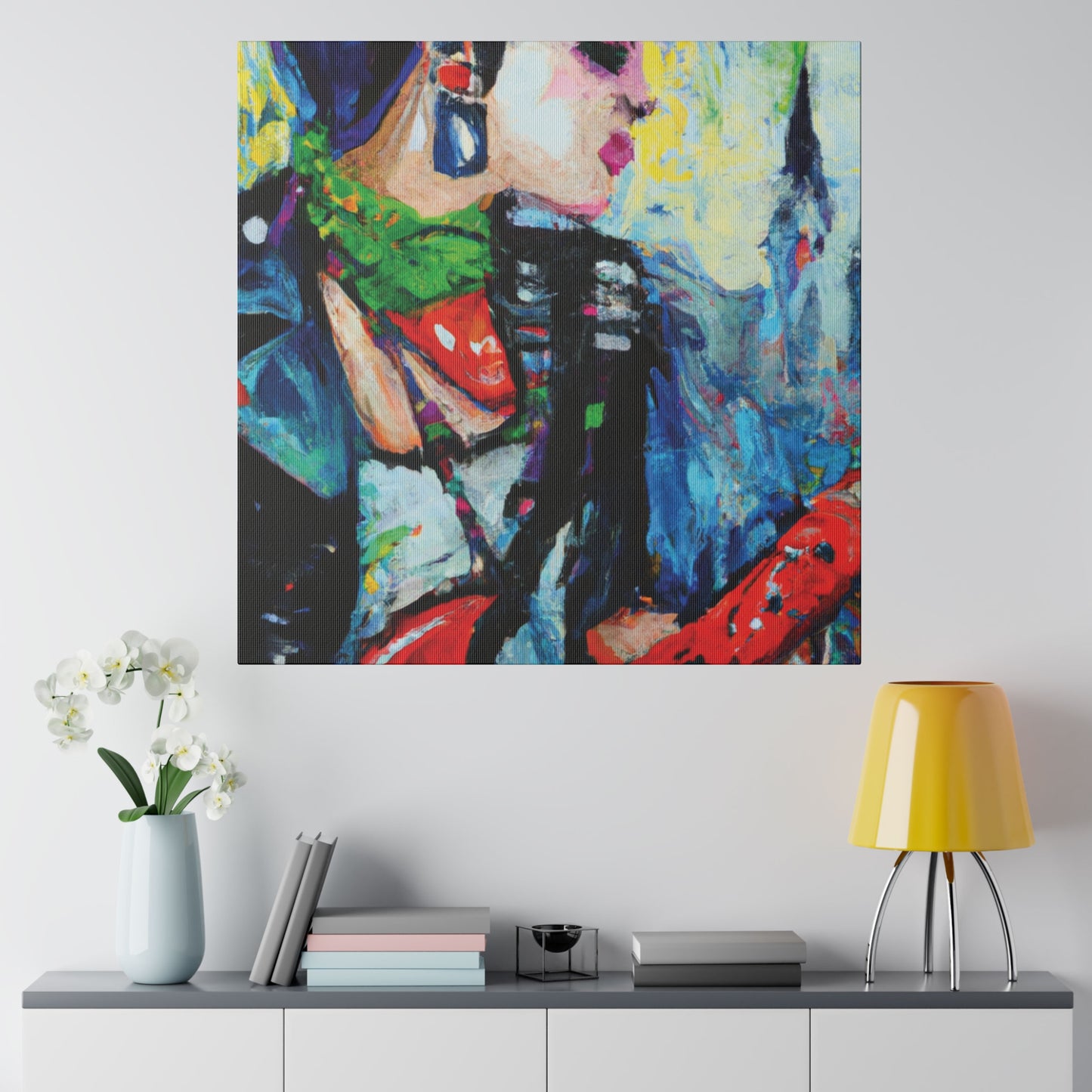 2183C - Rockstar Oil Painting Style Print | Poster | Home Decor | Wall Art | Music Art | Canvas