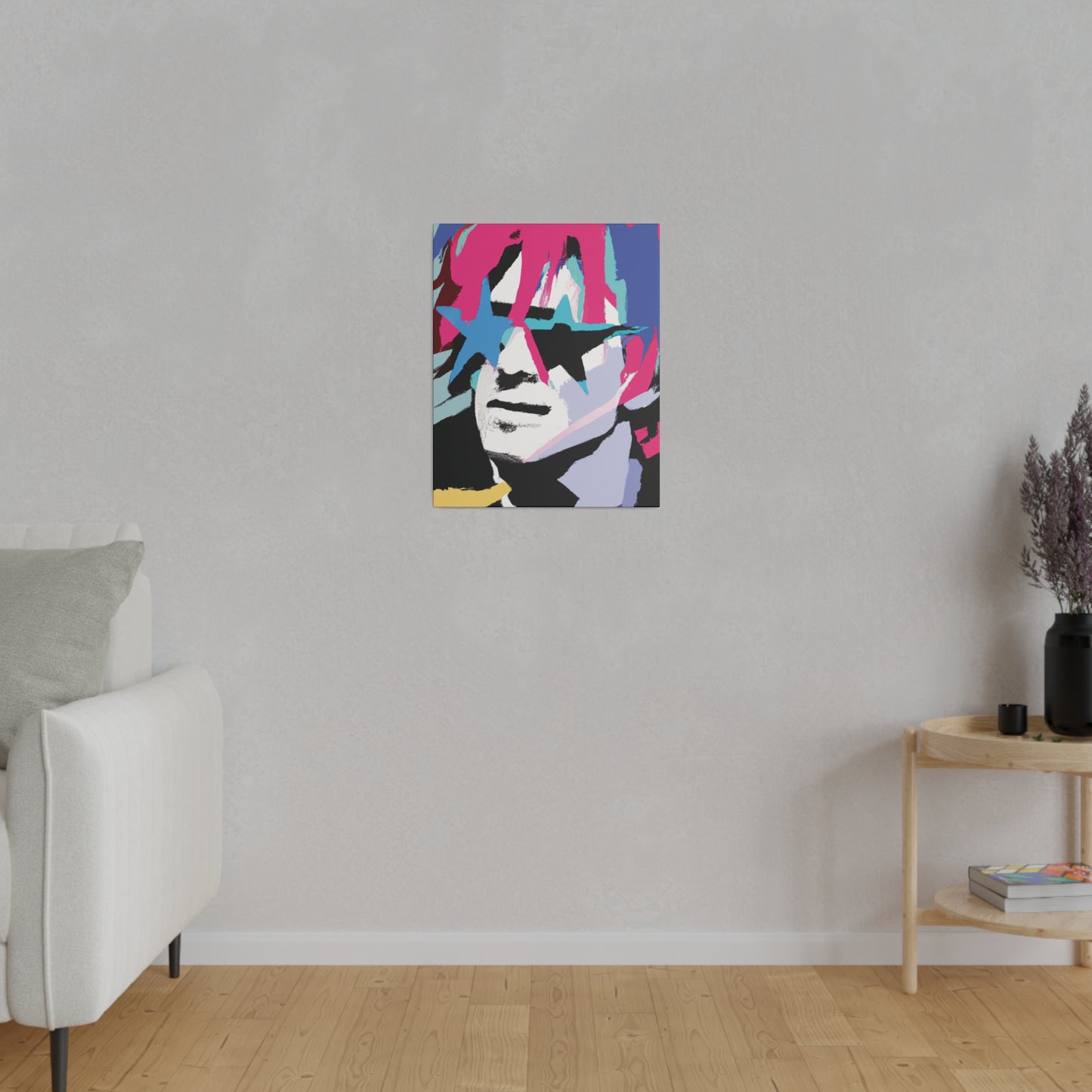 9345V - Rockstar Painting Print | Face | Abstract | Poster | Home Decor | Wall Art | Music Art | Canvas