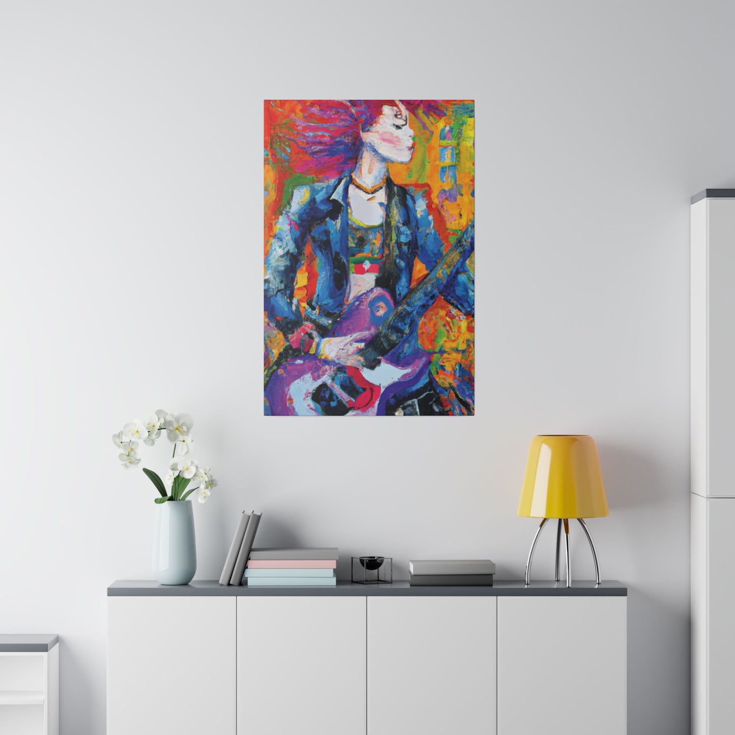 8135R - Rockstar Oil Painting Style Print | Poster | Home Decor | Wall Art | Music Art | Canvas