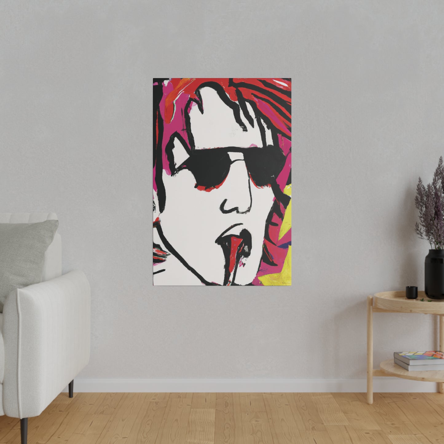 5233X - Rockstar Painting Print | Face | Abstract | Poster | Home Decor | Wall Art | Music Art | Canvas