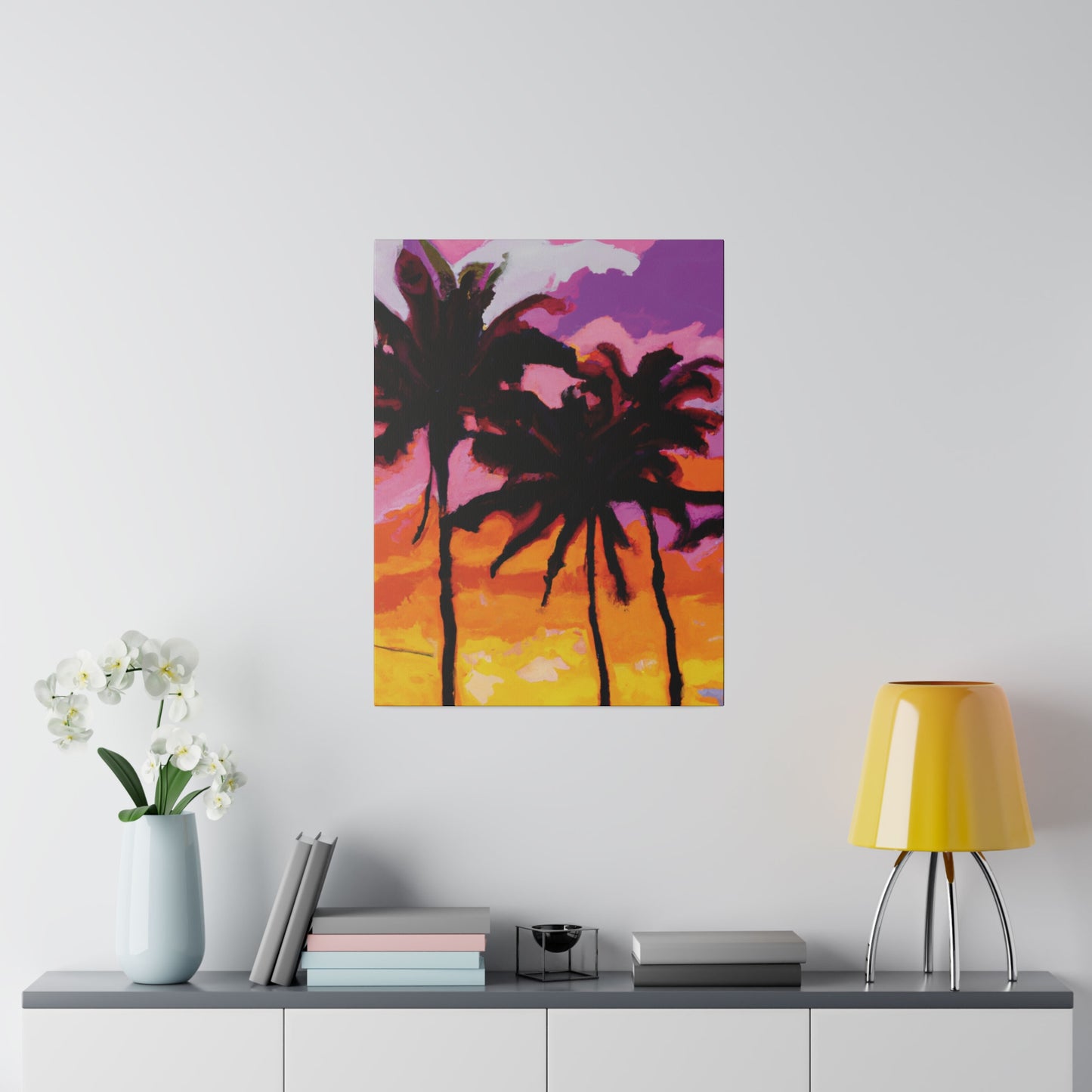 8367T - Miami Beach Sunset Painting Print | Miami | Beach | Sunset | Poster | Home Decor | Wall Art | Canvas