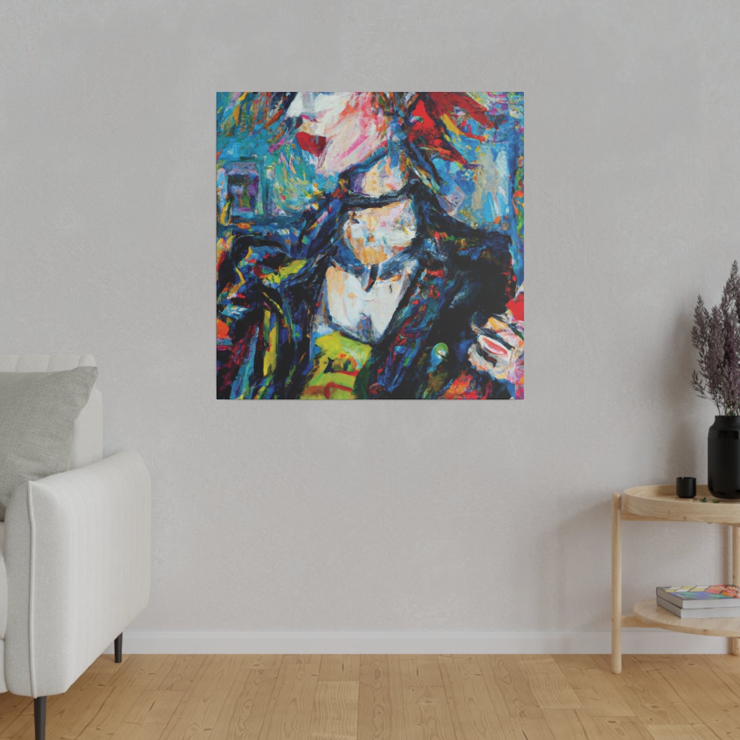 5997K - Rockstar Oil Painting Style Print | Poster | Home Decor | Wall Art | Music Art | Canvas