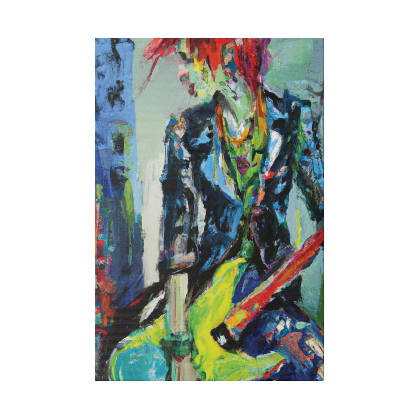 5111Y - Rockstar Oil Painting Style Print | Poster | Home Decor | Wall Art | Music Art | Canvas