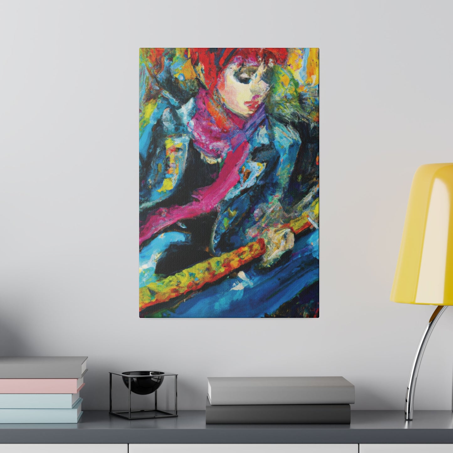 9823X - Rockstar Oil Painting Style Print | Poster | Home Decor | Wall Art | Music Art | Canvas