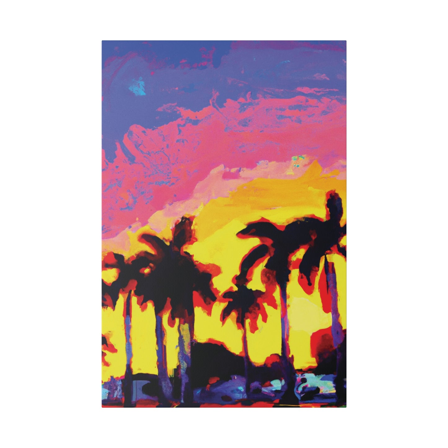 9284G - Miami Beach Sunset Painting Print | Miami | Beach | Sunset | Poster | Home Decor | Wall Art | Canvas