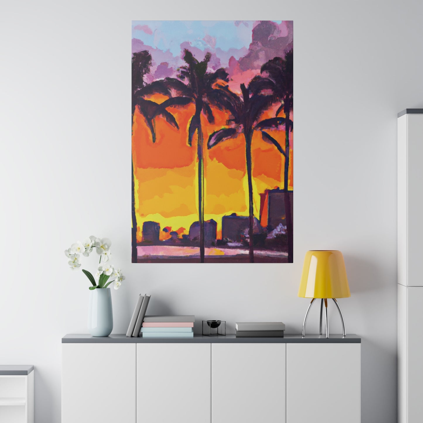 7392A - Miami Beach Sunset Painting Print | Miami | Beach | Sunset | Poster | Home Decor | Wall Art | Canvas