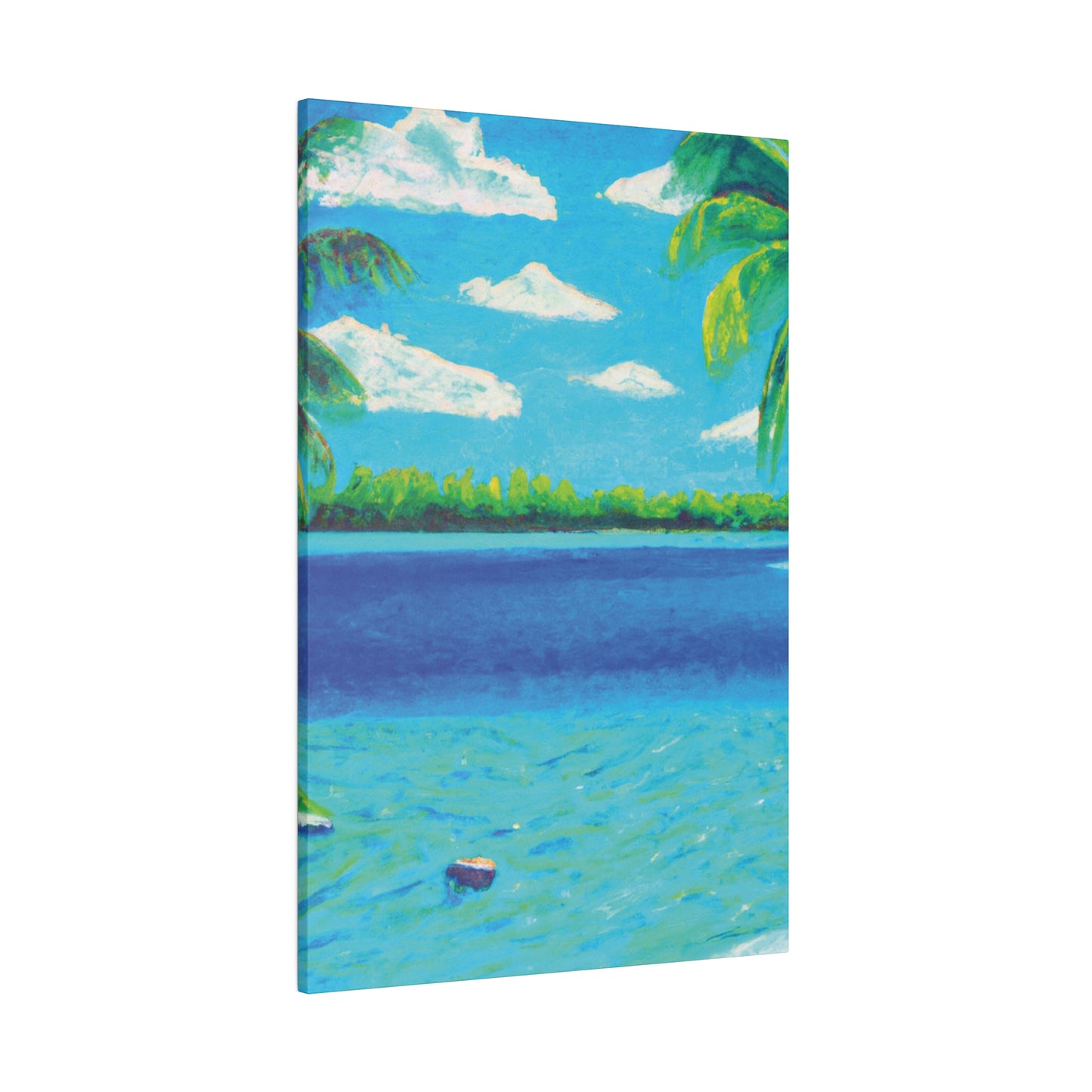 4513K - Bahamas Ocean Painting Print | Bahamas | Ocean | Beach | Poster | Home Decor | Wall Art | Canvas