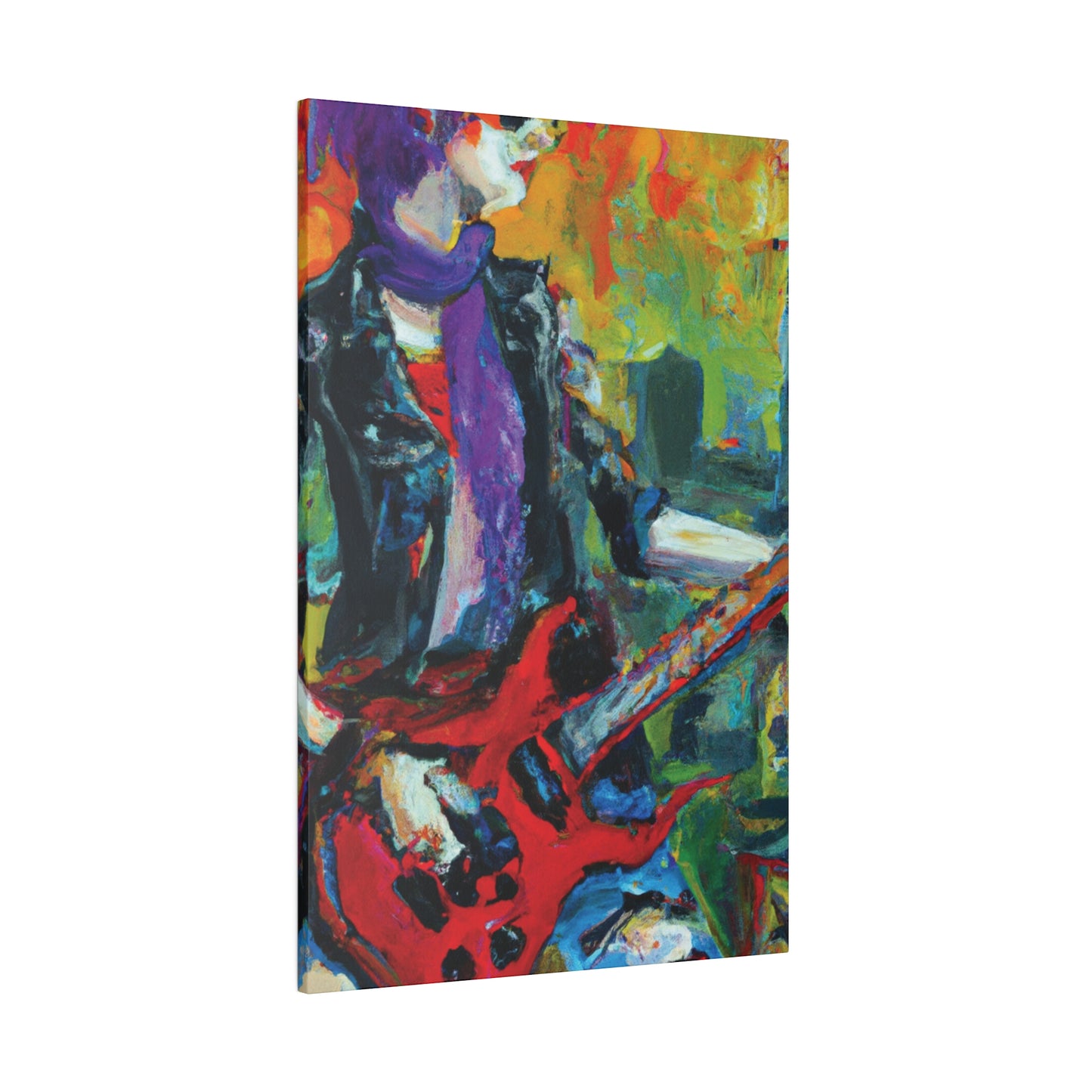 9823K - Rockstar Oil Painting Style Print | Poster | Home Decor | Wall Art | Music Art | Canvas