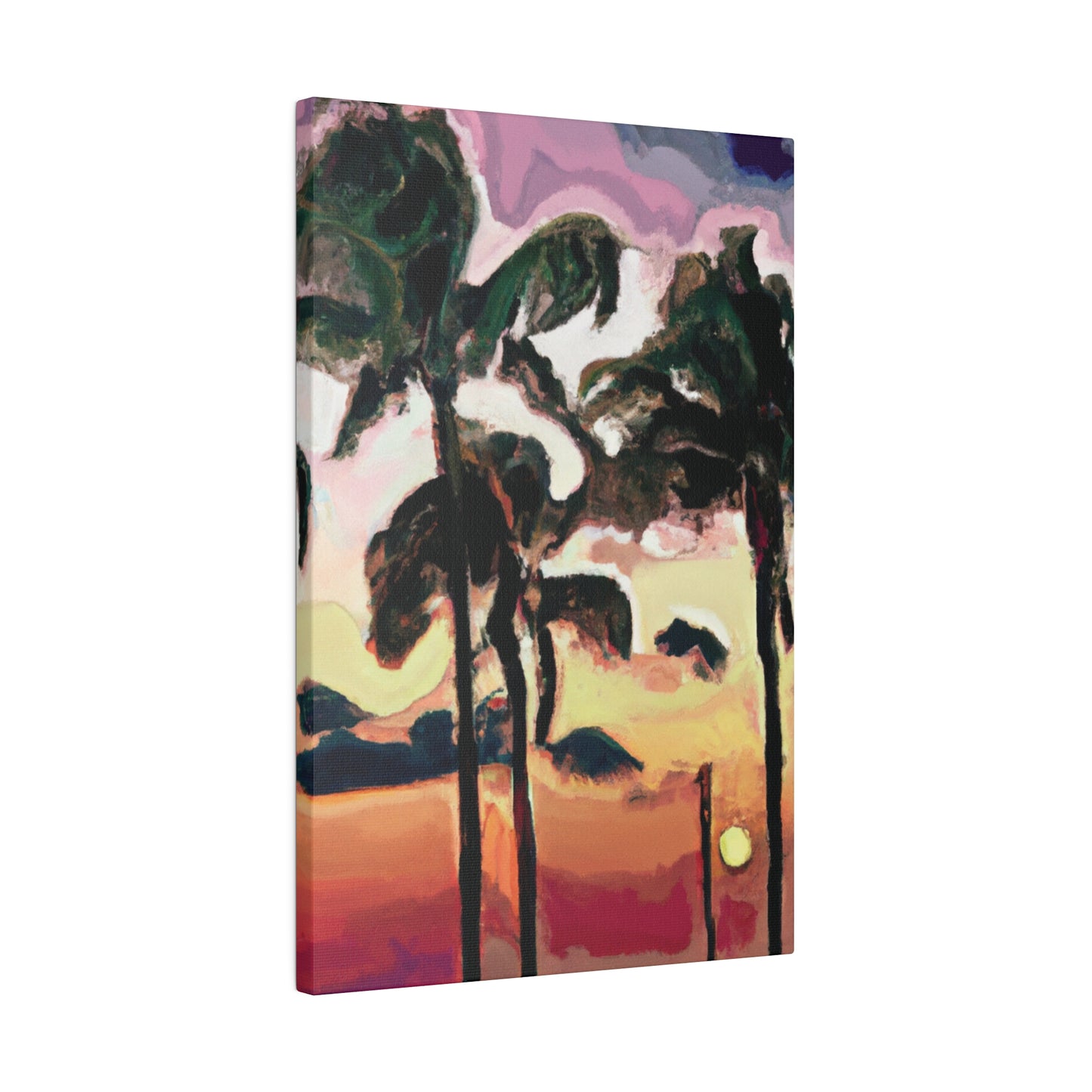 8274F - Miami Beach Sunset Painting Print | Miami | Beach | Sunset | Poster | Home Decor | Wall Art | Canvas