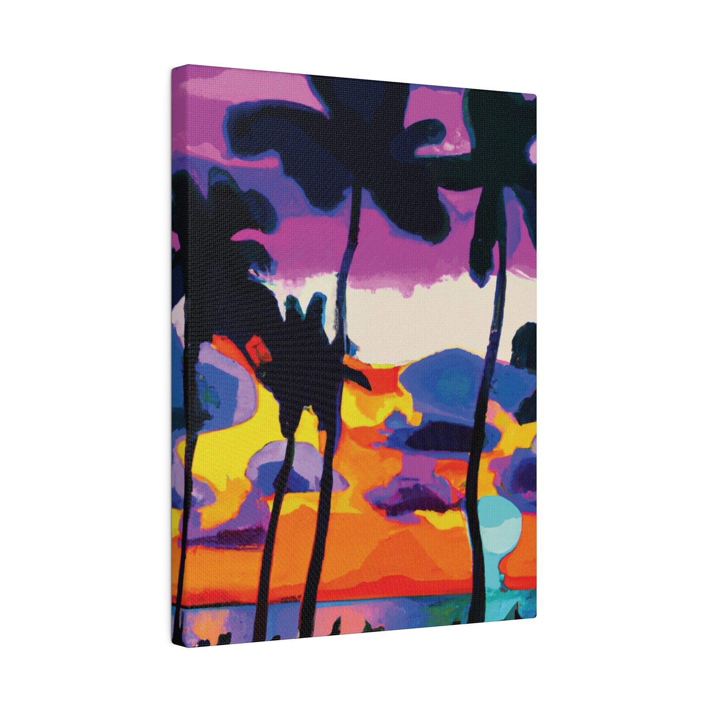 7455H - Miami Beach Sunset Painting Print | Miami | Beach | Sunset | Poster | Home Decor | Wall Art | Canvas