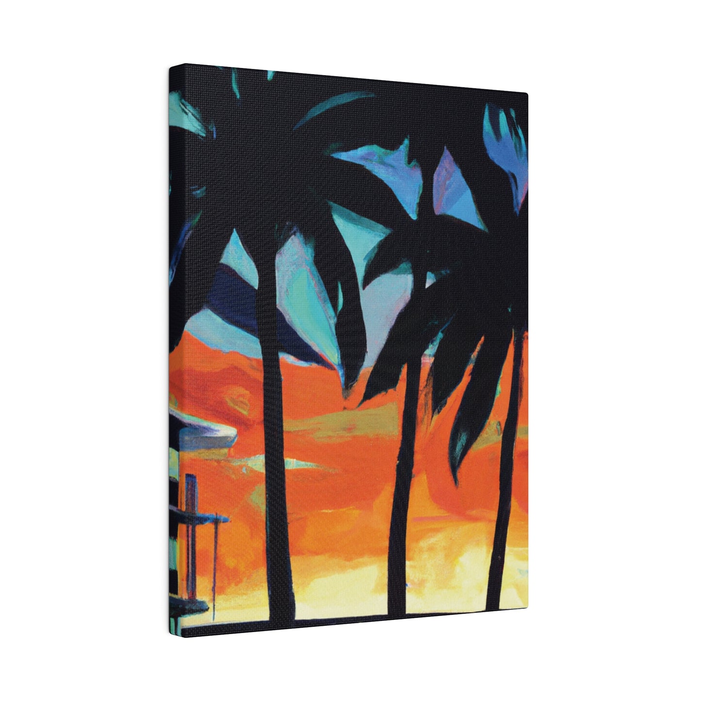 4567W - Miami Beach Sunset Painting Print | Miami | Beach | Sunset | Poster | Home Decor | Wall Art | Canvas