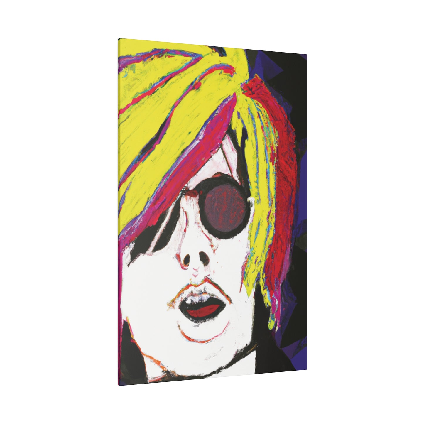 1273Y - Rockstar Painting Print | Face | Abstract | Poster | Home Decor | Wall Art | Music Art | Canvas