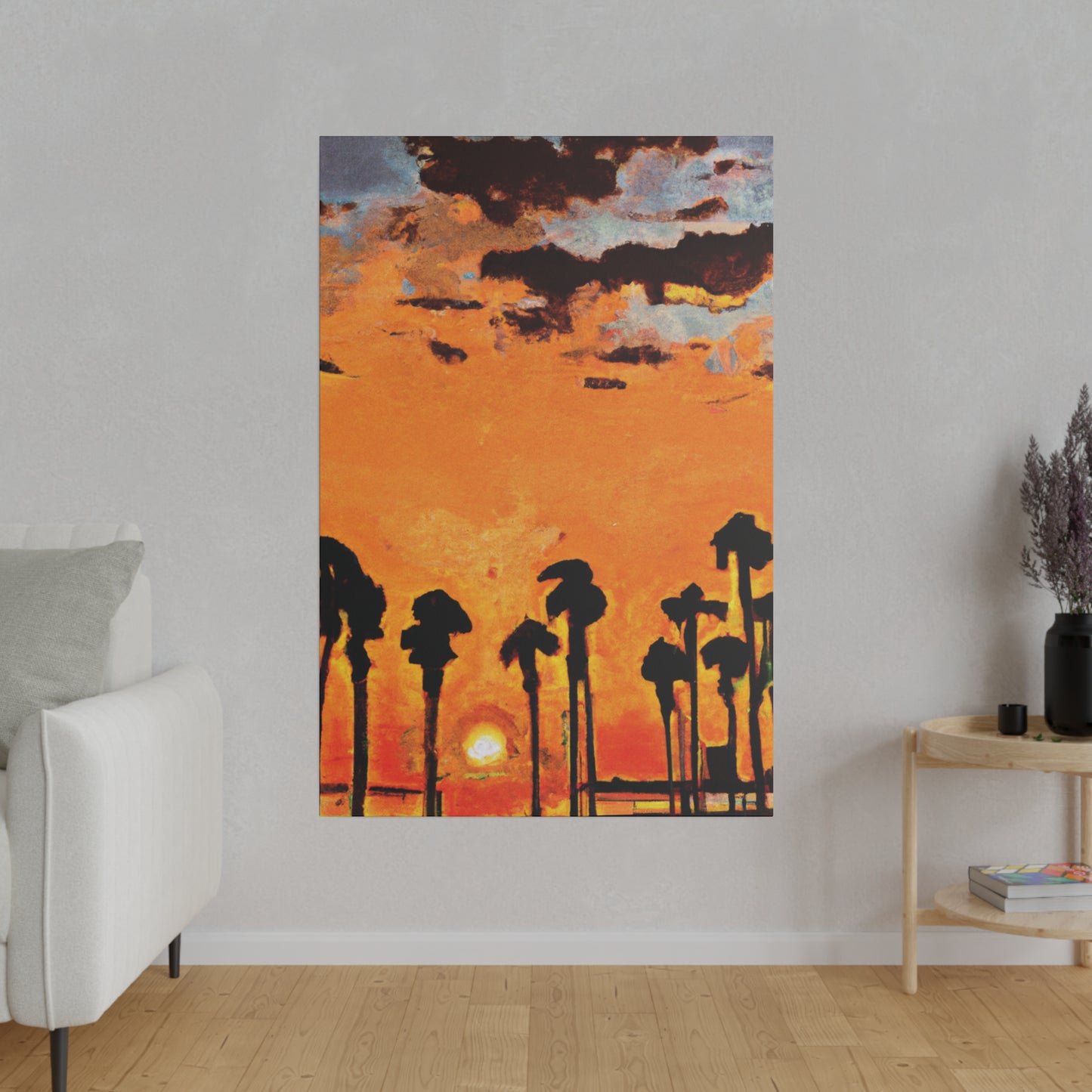 3231S - Miami Beach Sunset Painting Print | Miami | Beach | Sunset | Poster | Home Decor | Wall Art | Canvas