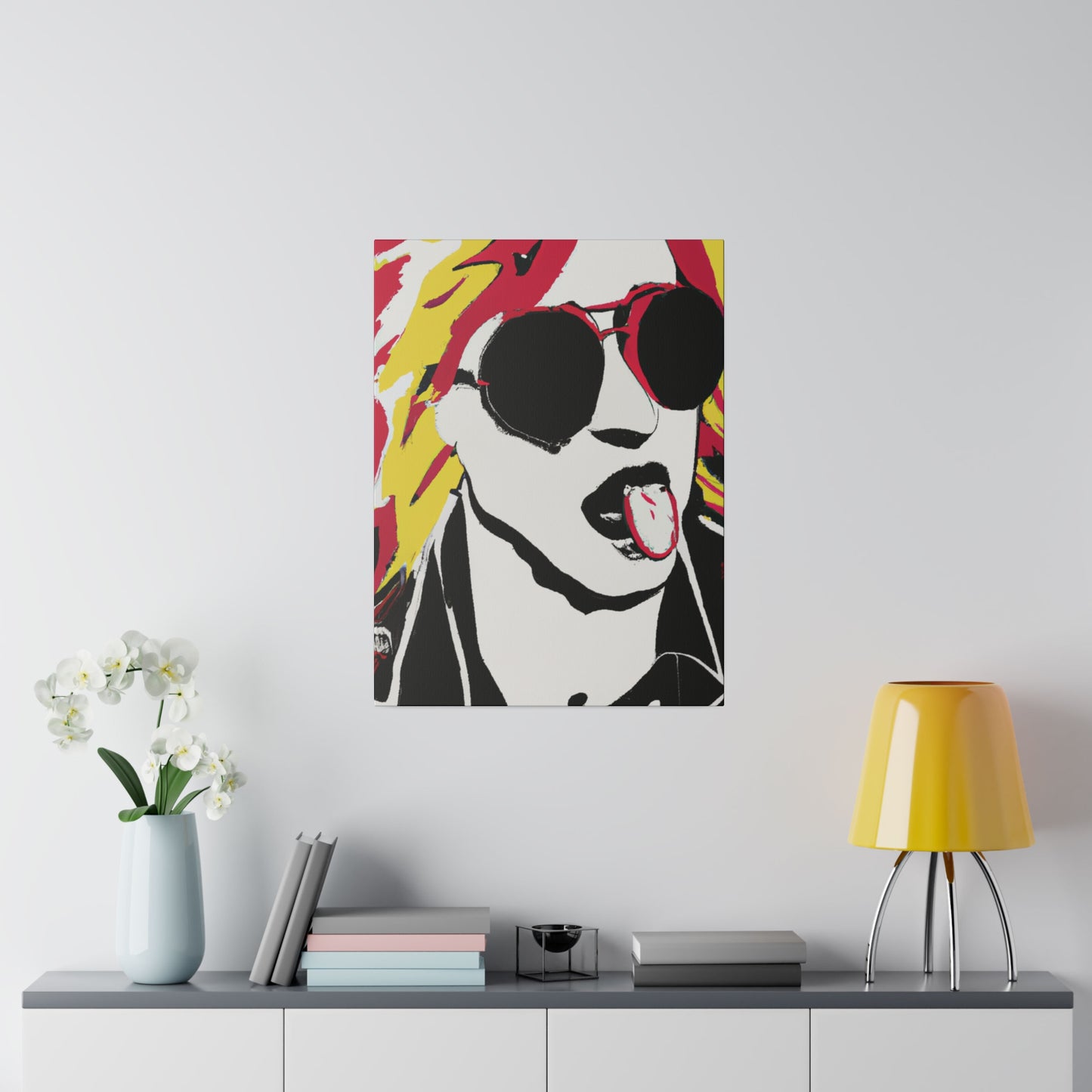 4851A - Rockstar Painting Print | Face | Abstract | Poster | Home Decor | Wall Art | Music Art | Canvas