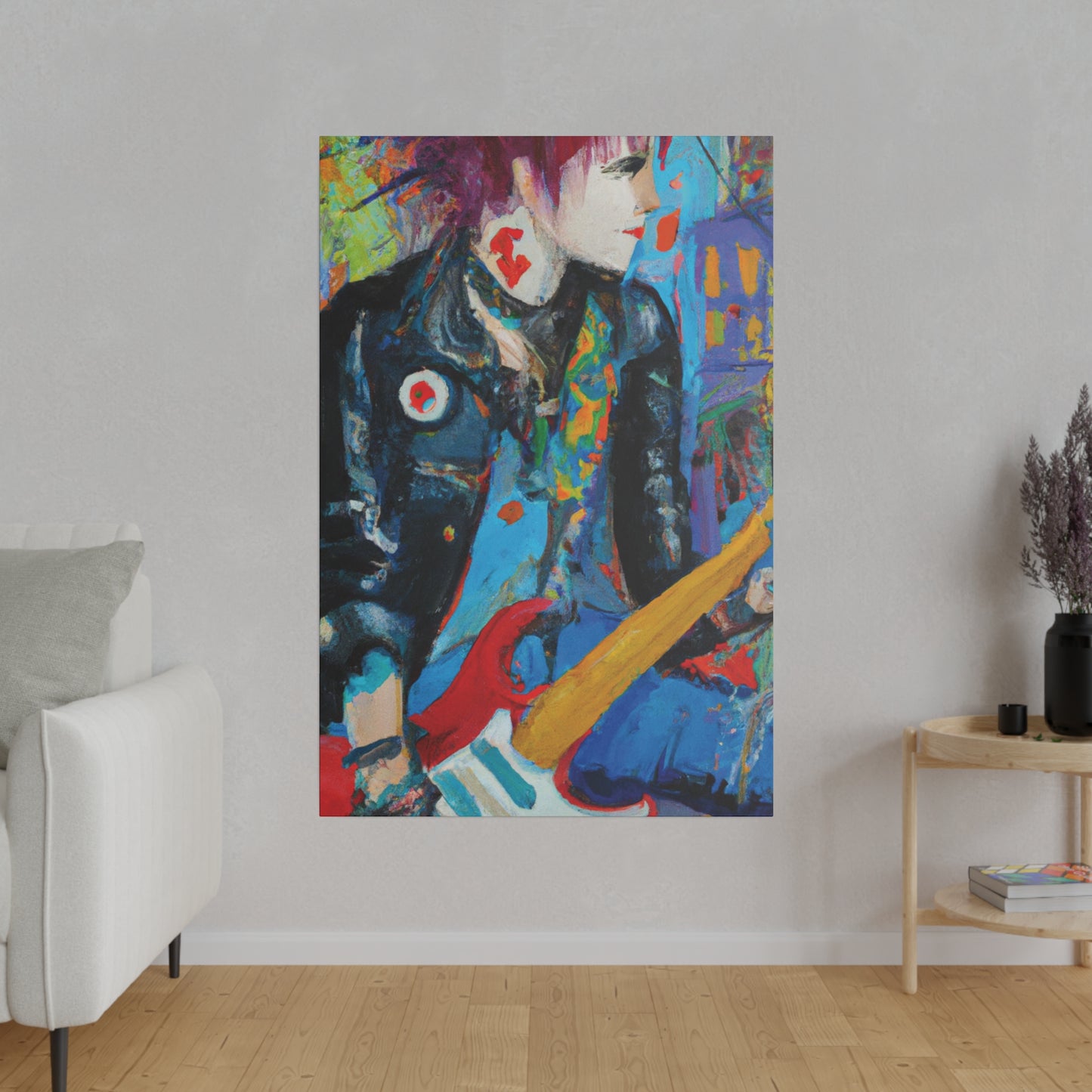 4391Q - Rockstar Oil Painting Style Print | Poster | Home Decor | Wall Art | Music Art | Canvas