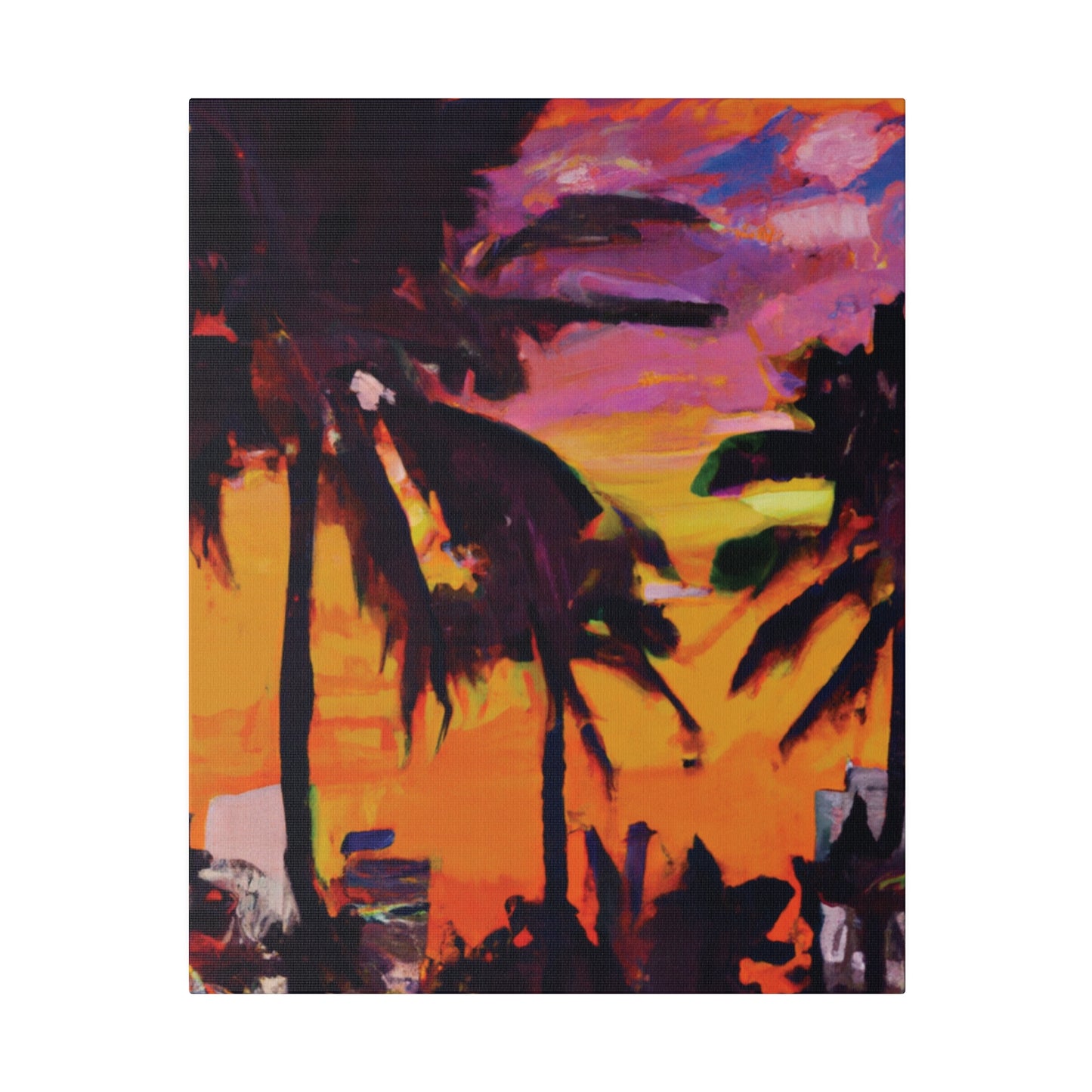 8409A - Miami Beach Sunset Painting Print | Miami | Beach | Sunset | Poster | Home Decor | Wall Art | Canvas