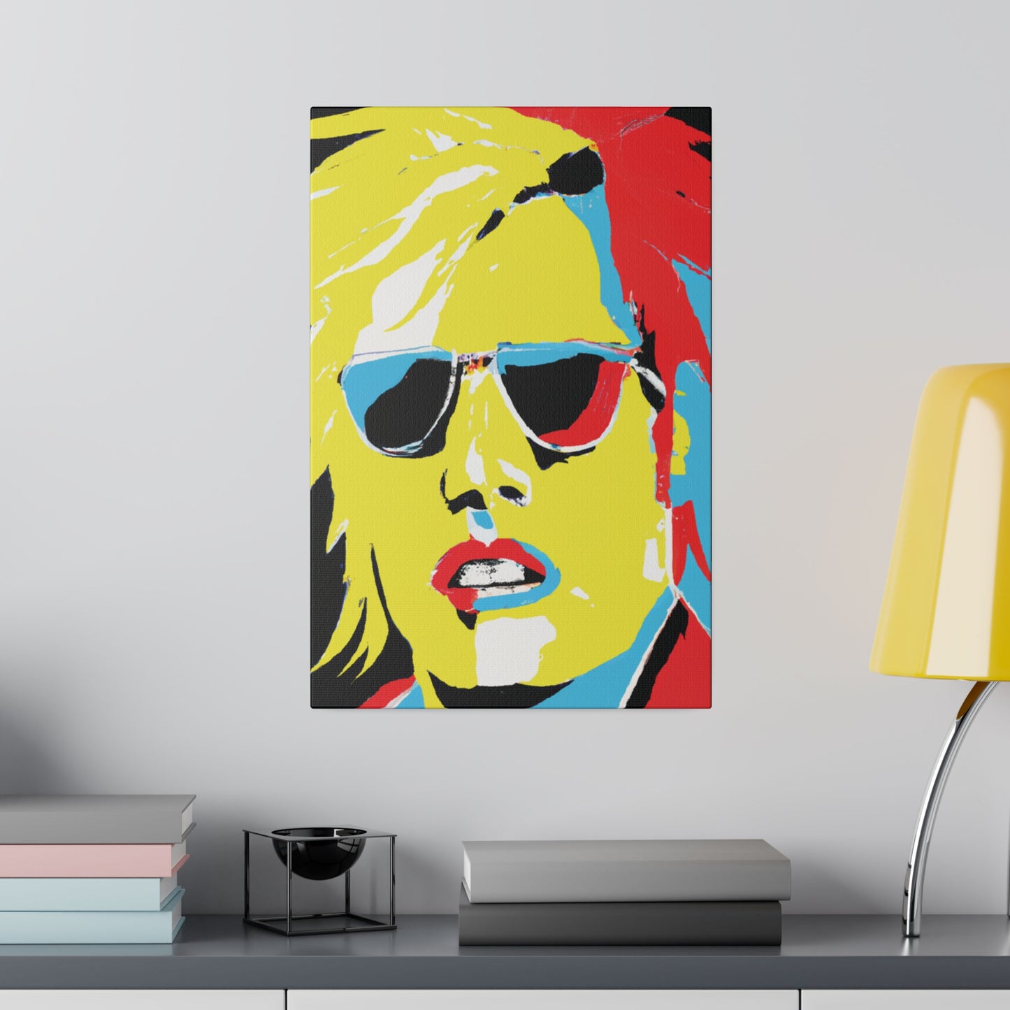 7436R - Rockstar Painting Print | Face | Abstract | Poster | Home Decor | Wall Art | Music Art | Canvas