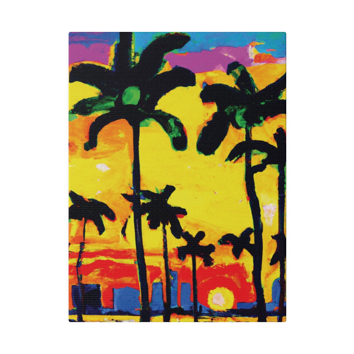 9497Z - Miami Beach Sunset Painting Print | Miami | Beach | Sunset | Poster | Home Decor | Wall Art | Canvas