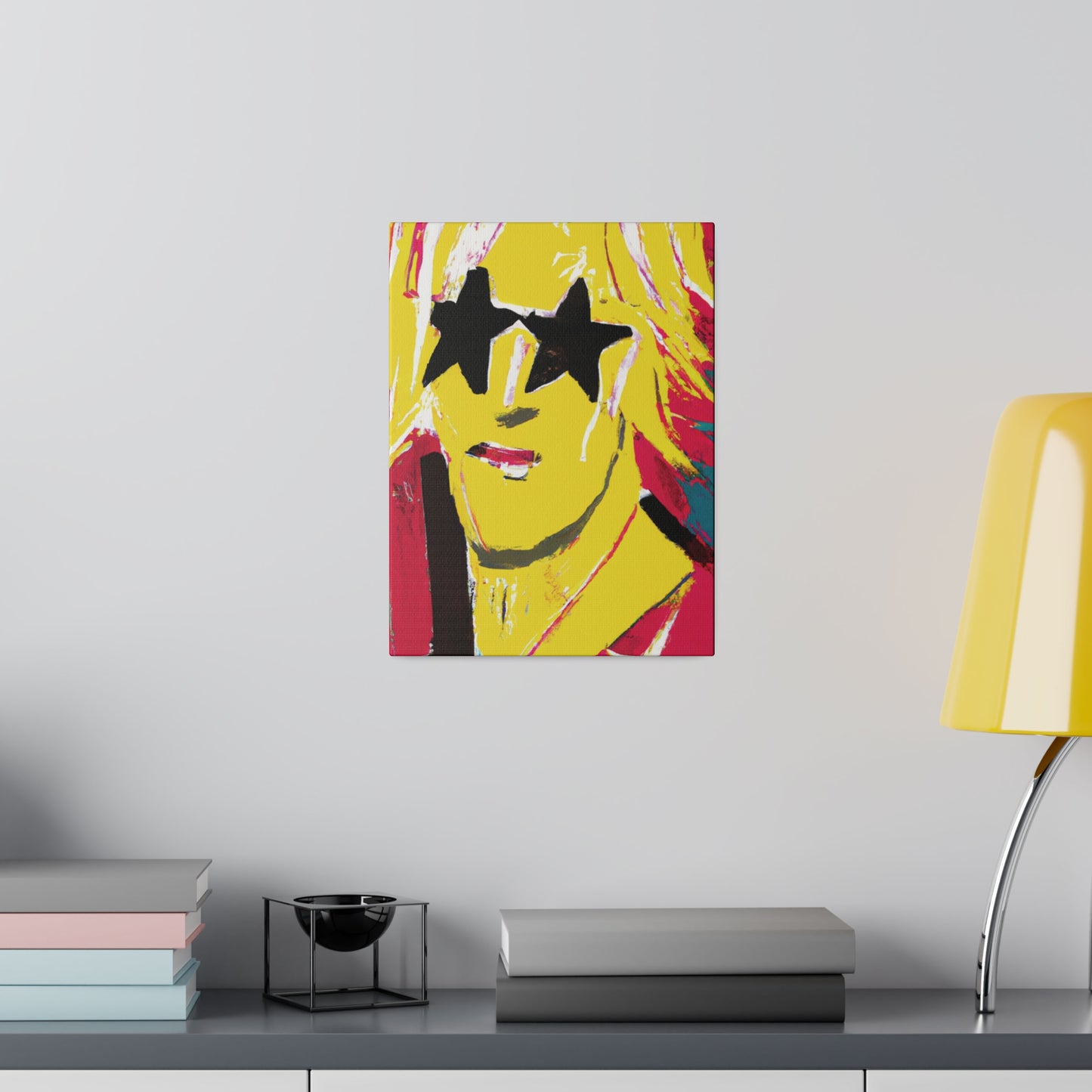 5263T - Rockstar Painting Print | Face | Abstract | Poster | Home Decor | Wall Art | Music Art | Canvas