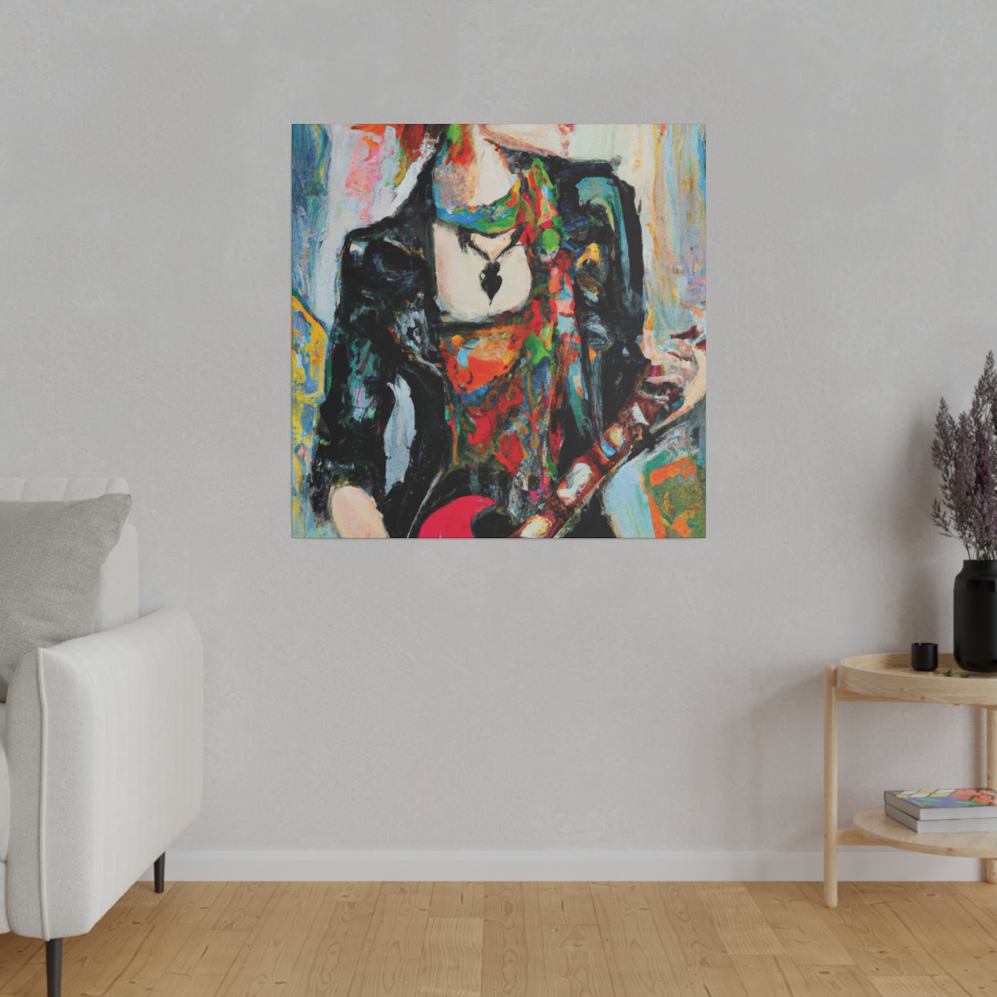 7482S - Rockstar Oil Painting Style Print | Poster | Home Decor | Wall Art | Music Art | Canvas