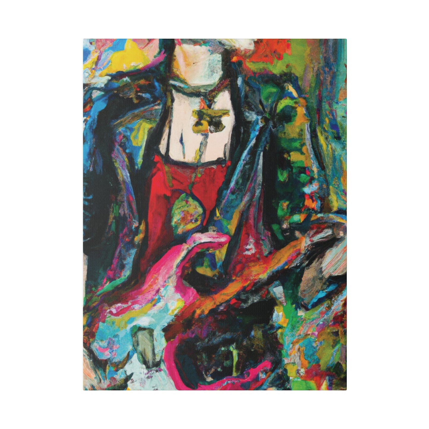 4558Z - Rockstar Oil Painting Style Print | Poster | Home Decor | Wall Art | Music Art | Canvas