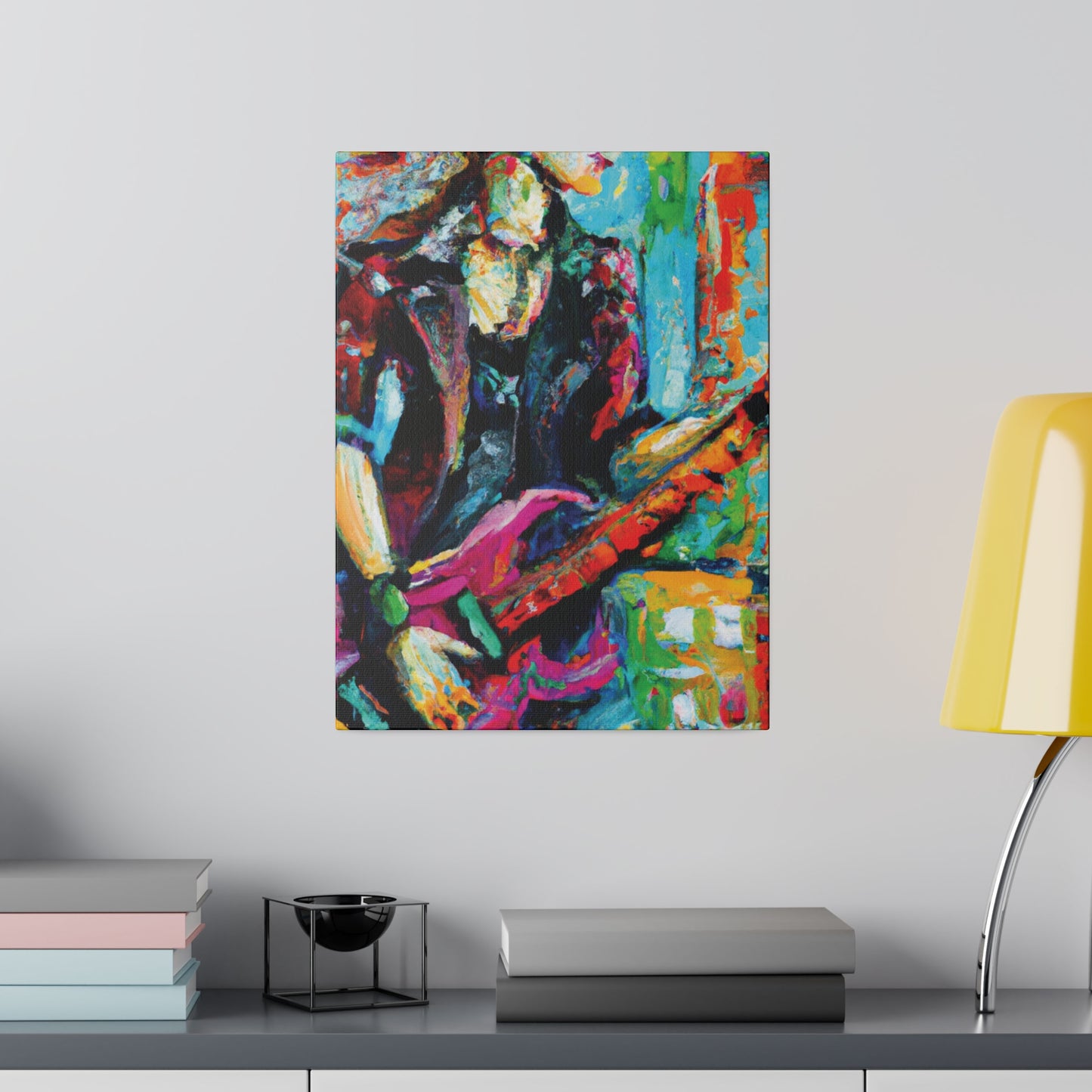 5003E - Rockstar Oil Painting Style Print | Poster | Home Decor | Wall Art | Music Art | Canvas