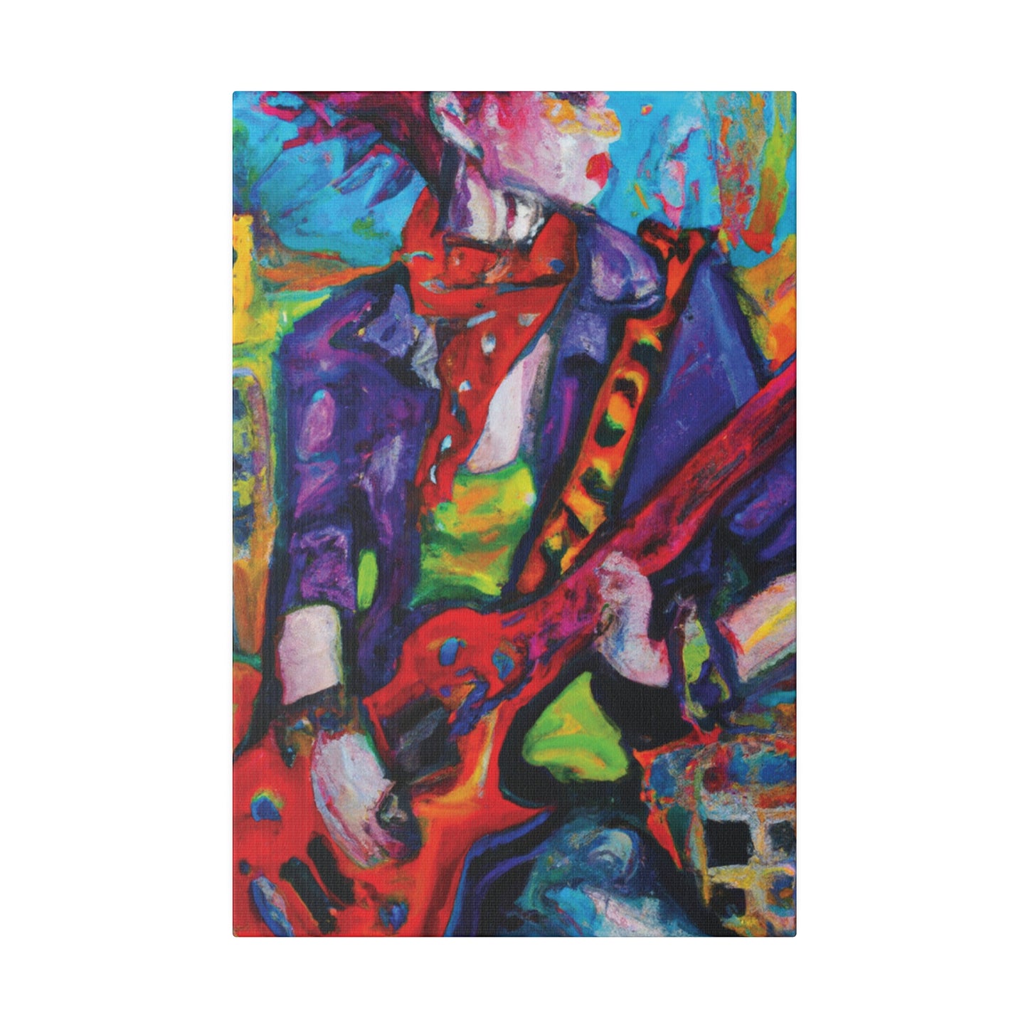 9529Y - Rockstar Oil Painting Style Print | Poster | Home Decor | Wall Art | Music Art | Canvas