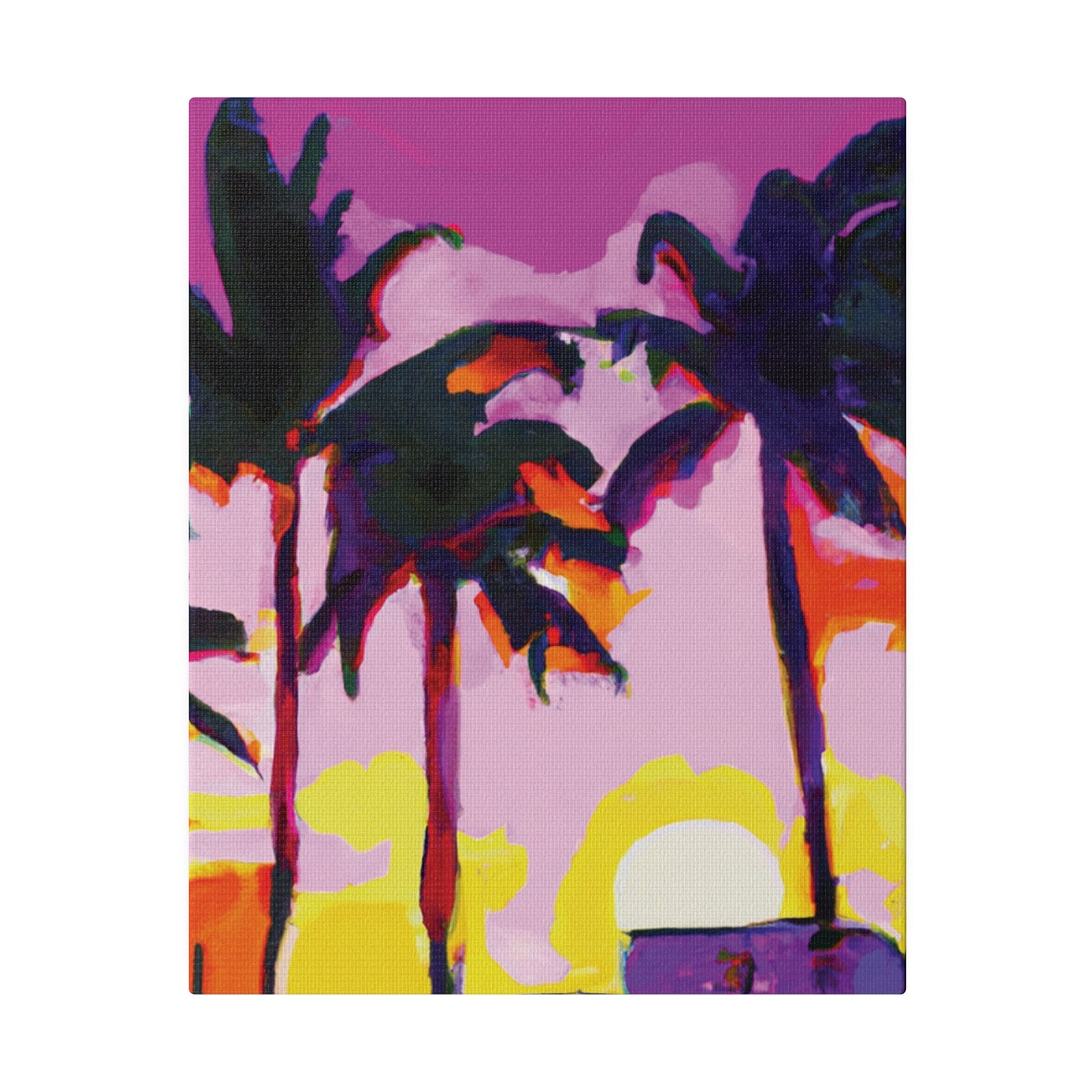 7146G - Miami Beach Sunset Painting Print | Miami | Beach | Sunset | Poster | Home Decor | Wall Art | Canvas