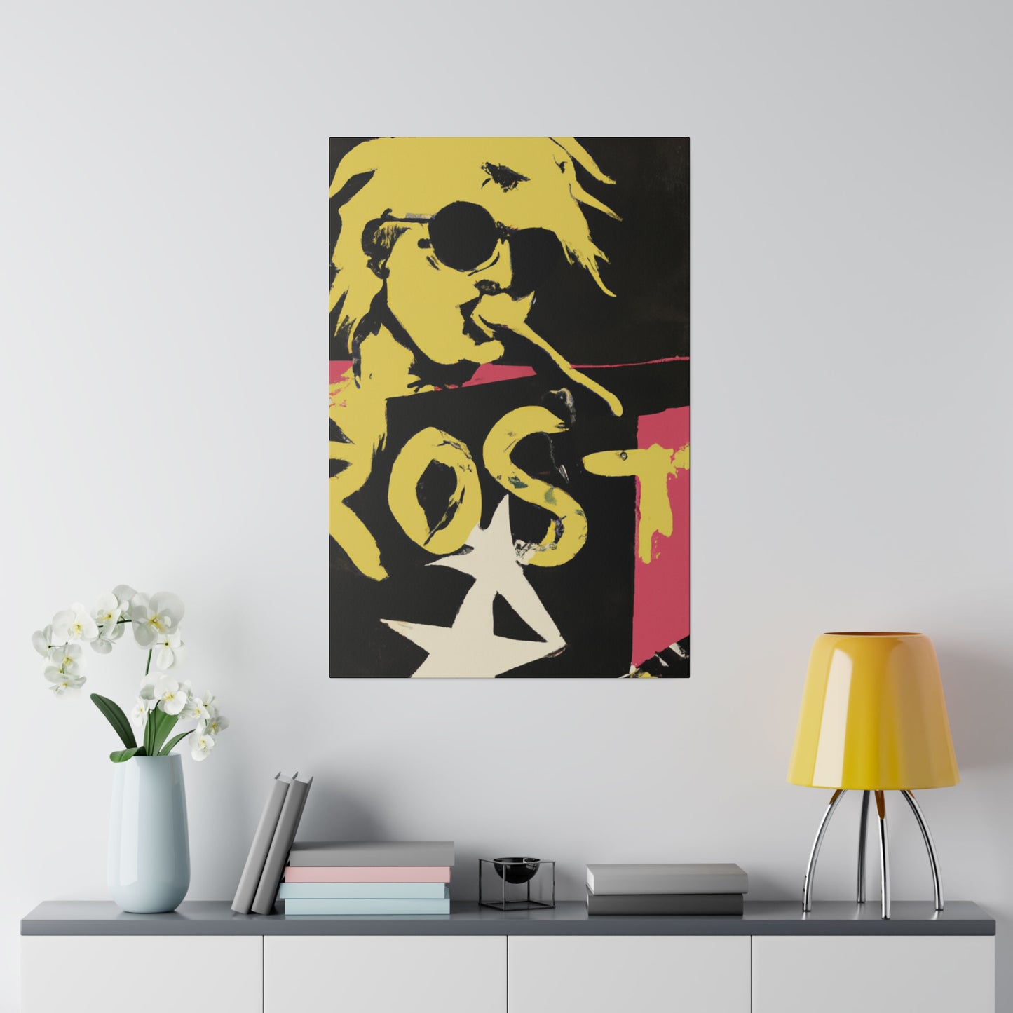 9134S - Rockstar Painting Print | Face | Abstract | Poster | Home Decor | Wall Art | Music Art | Canvas