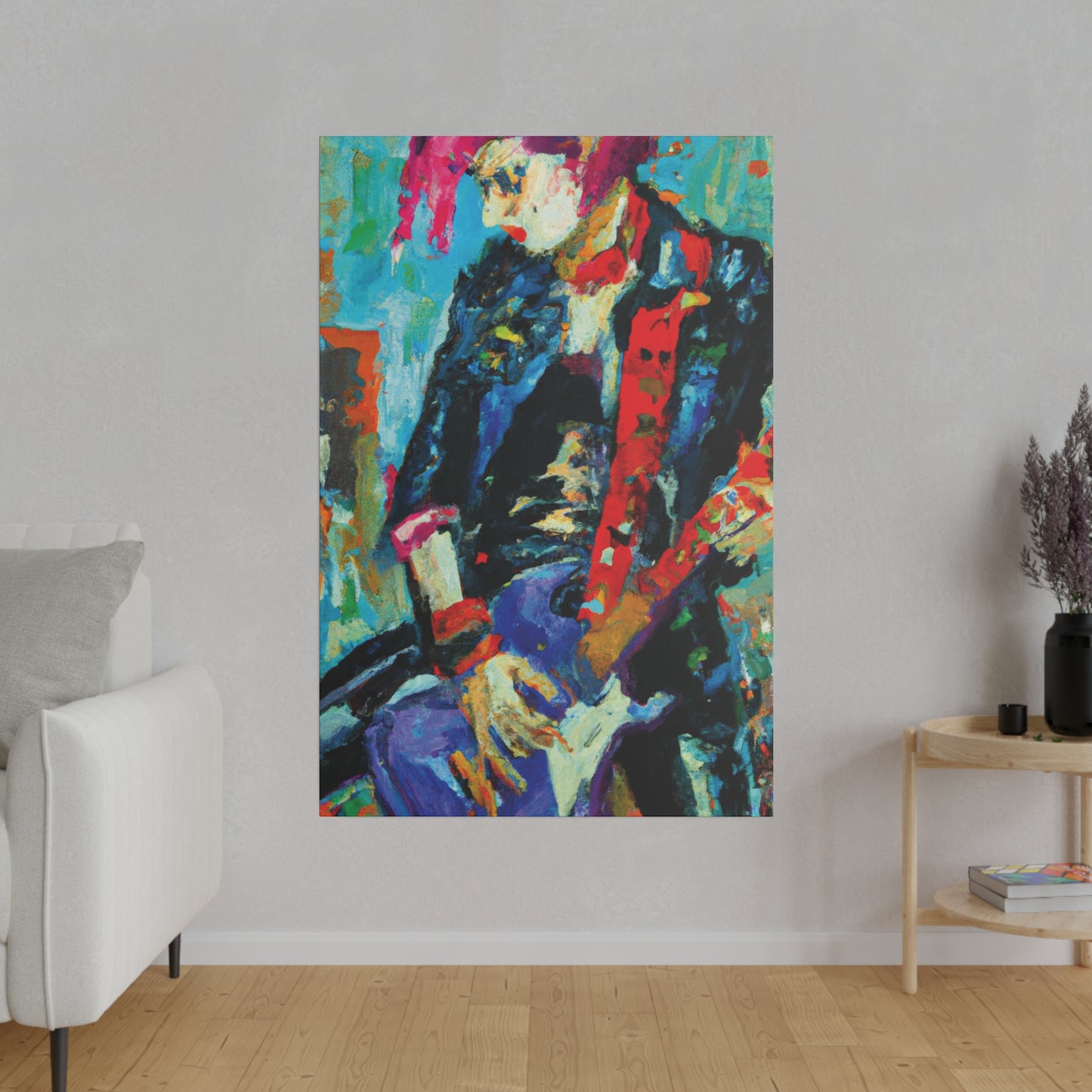 8275Z - Rockstar Oil Painting Style Print | Poster | Home Decor | Wall Art | Music Art | Canvas