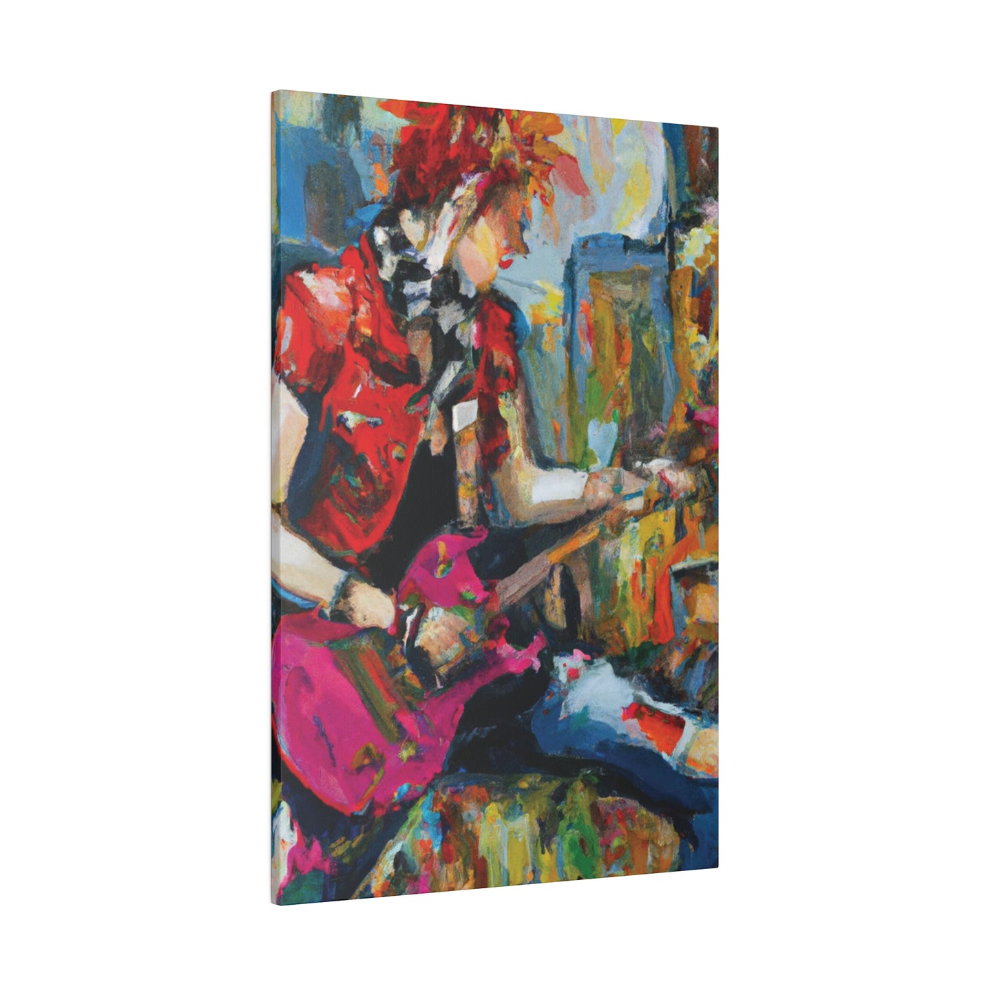 9666G - Rockstar Oil Painting Style Print | Poster | Home Decor | Wall Art | Music Art | Canvas