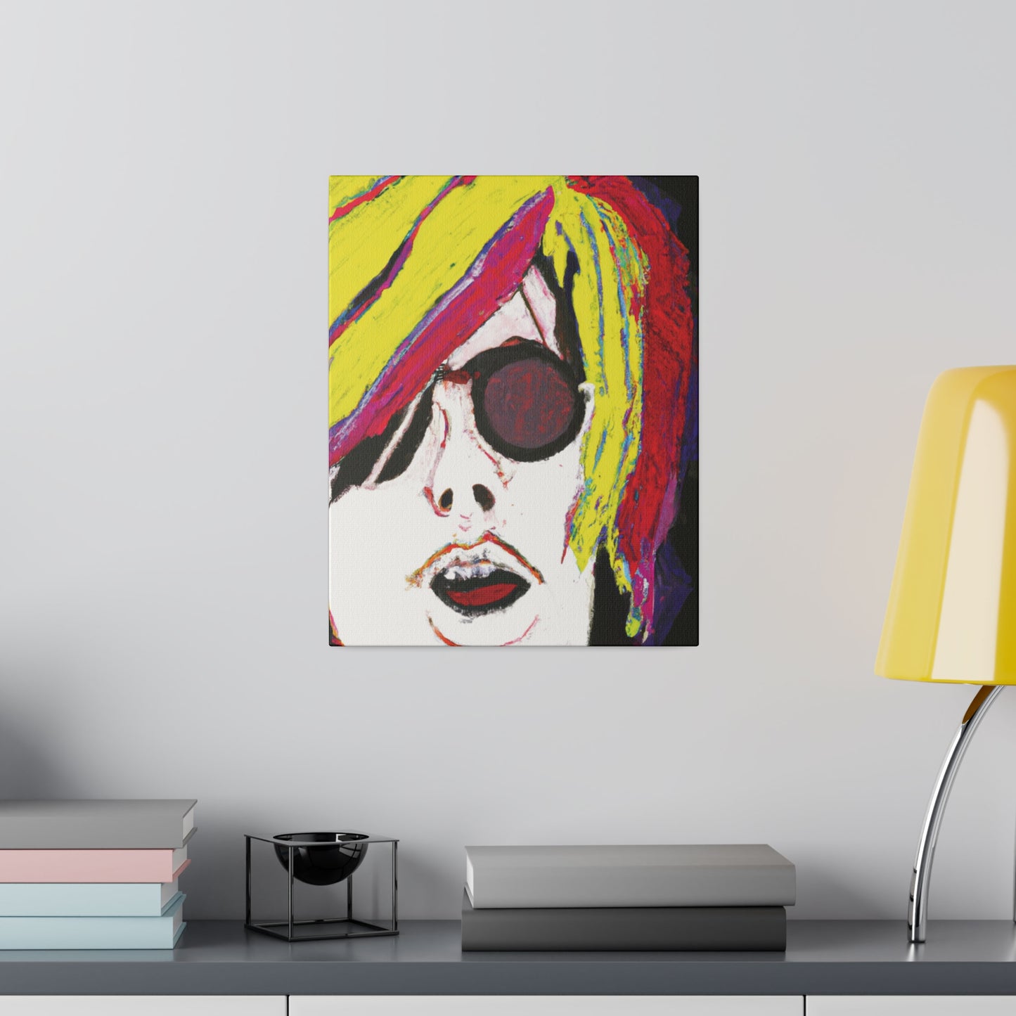 1273Y - Rockstar Painting Print | Face | Abstract | Poster | Home Decor | Wall Art | Music Art | Canvas