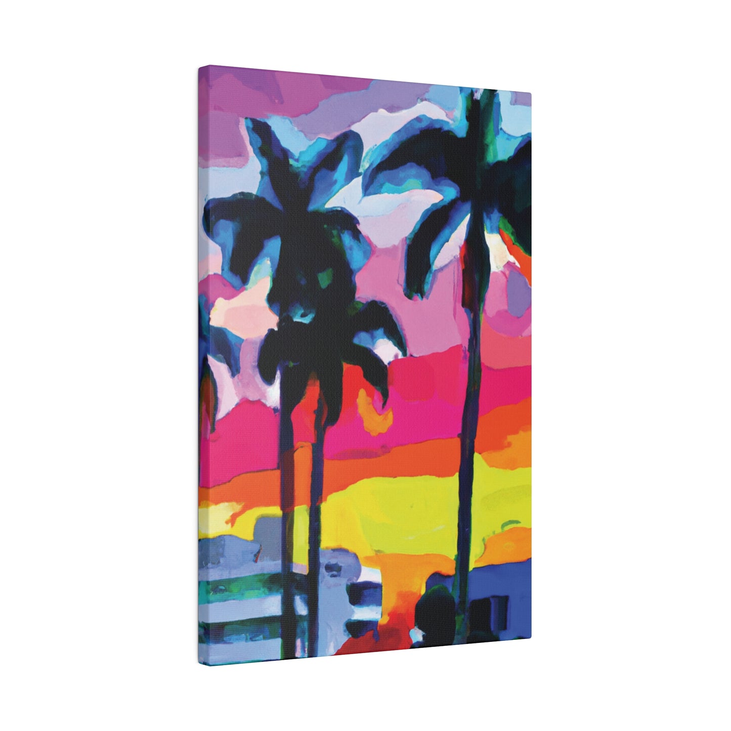 9342C - Miami Beach Sunset Painting Print | Miami | Beach | Sunset | Poster | Home Decor | Wall Art | Canvas