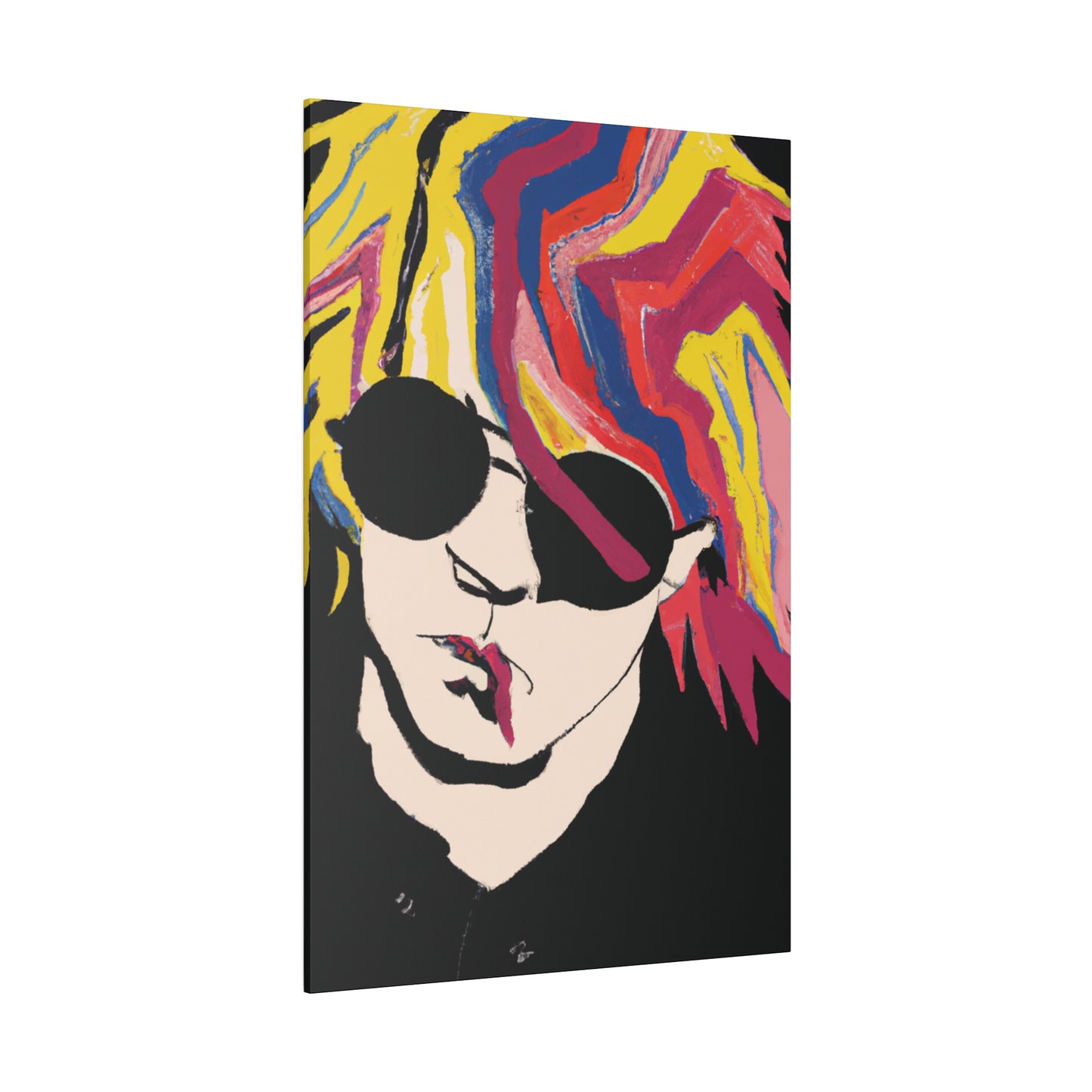 4112A - Rockstar Painting Print | Face | Abstract | Poster | Home Decor | Wall Art | Music Art | Canvas