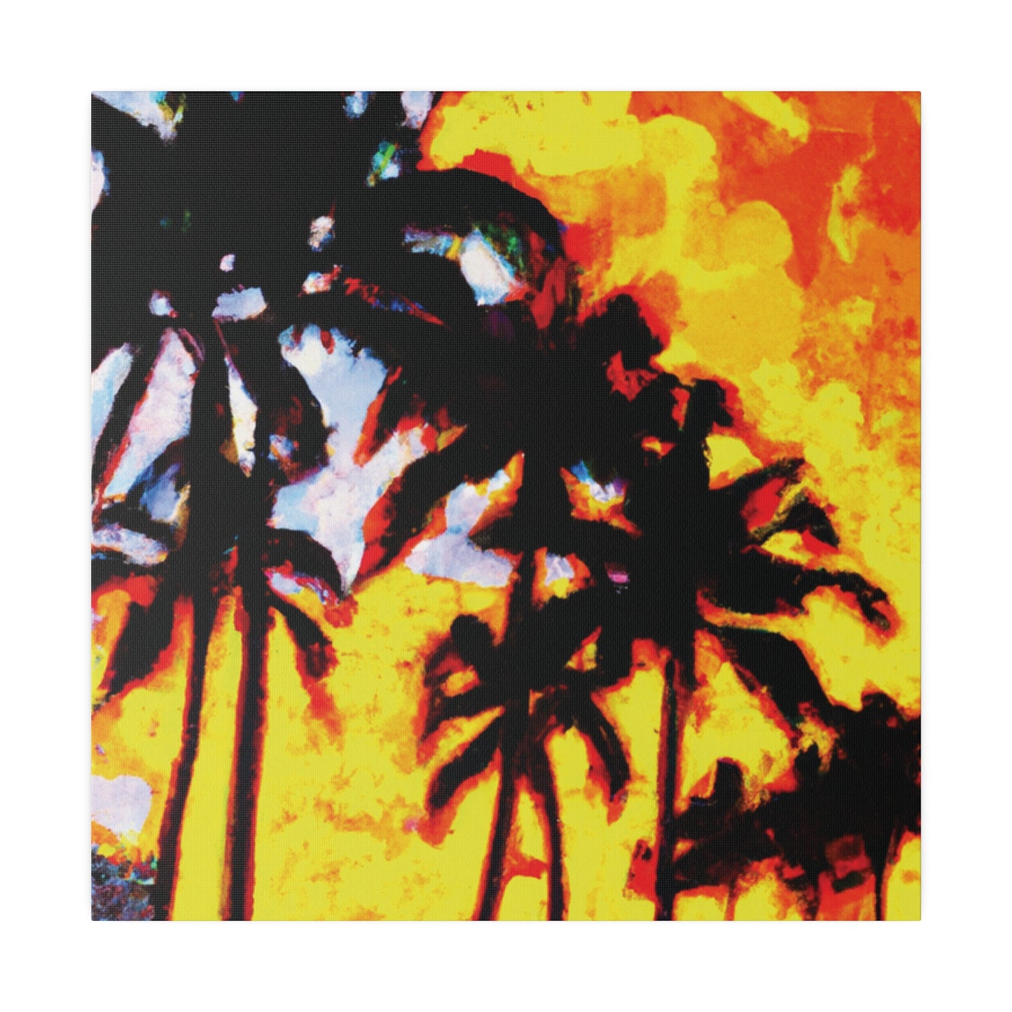 7248Q - Miami Beach Sunset Painting Print | Miami | Beach | Sunset | Poster | Home Decor | Wall Art | Canvas