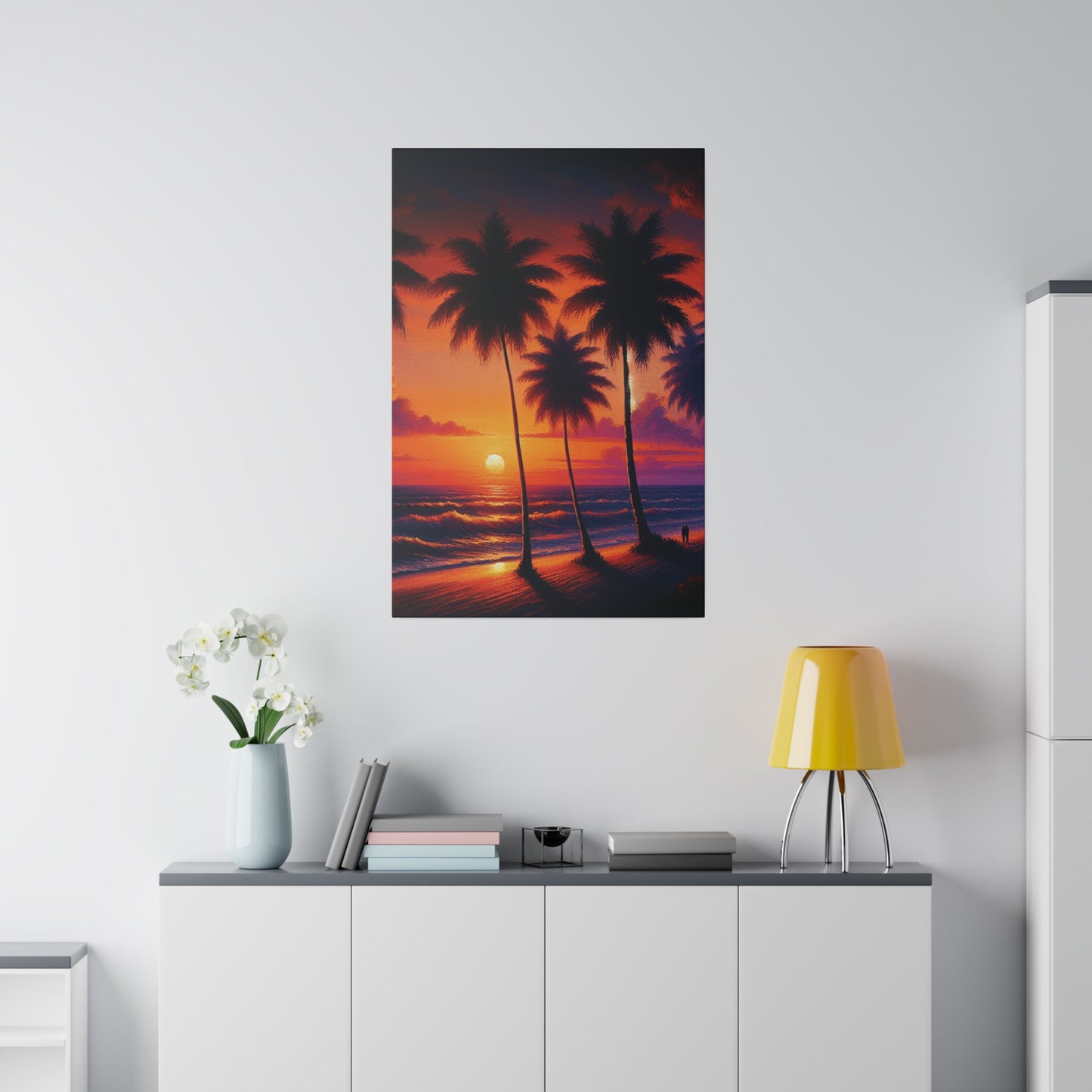 3276K - miami beach art, sunset background, ocean art work, beach art work, sunset designs, miami beach painting, miami beach print