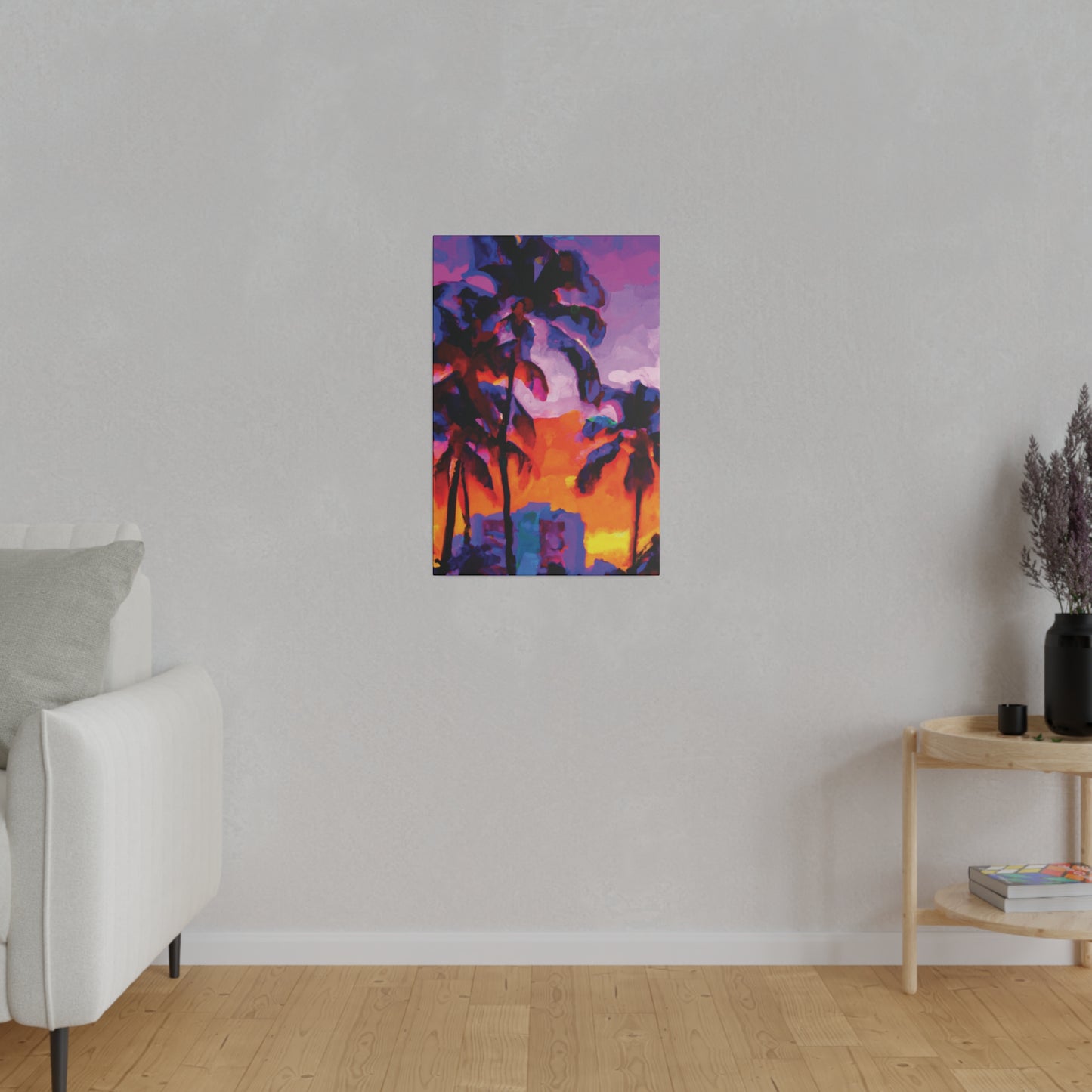 313J - Miami Beach Sunset Painting Print | Miami | Beach | Sunset | Poster | Home Decor | Wall Art | Canvas