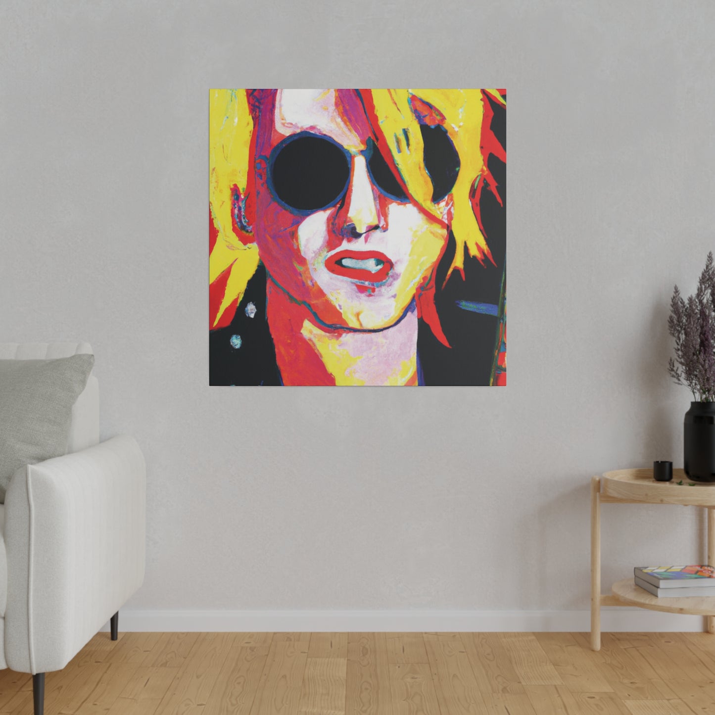 4786R - Rockstar Painting Print | Face | Abstract | Poster | Home Decor | Wall Art | Music Art | Canvas