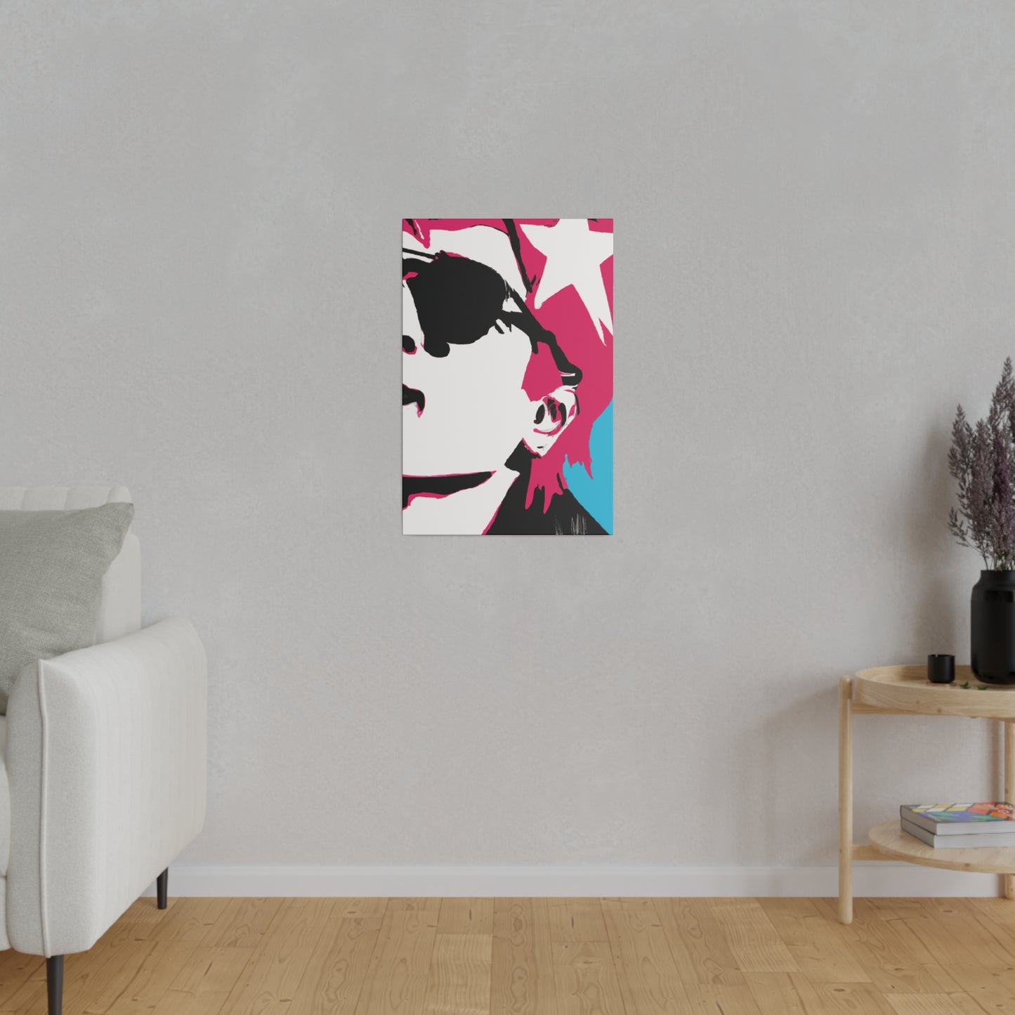 8761X - Rockstar Painting Print | Face | Abstract | Poster | Home Decor | Wall Art | Music Art | Canvas