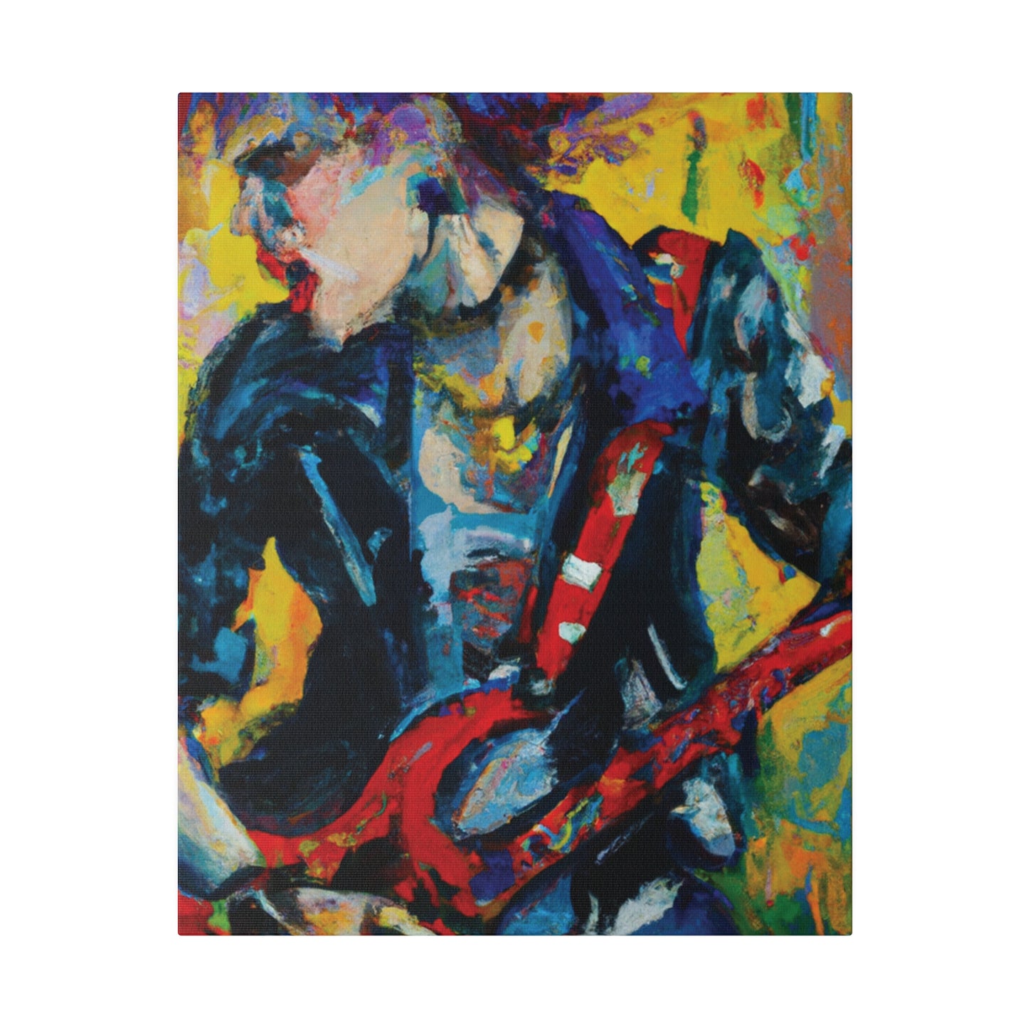 2249F - Rockstar Oil Painting Style Print | Poster | Home Decor | Wall Art | Music Art | Canvas