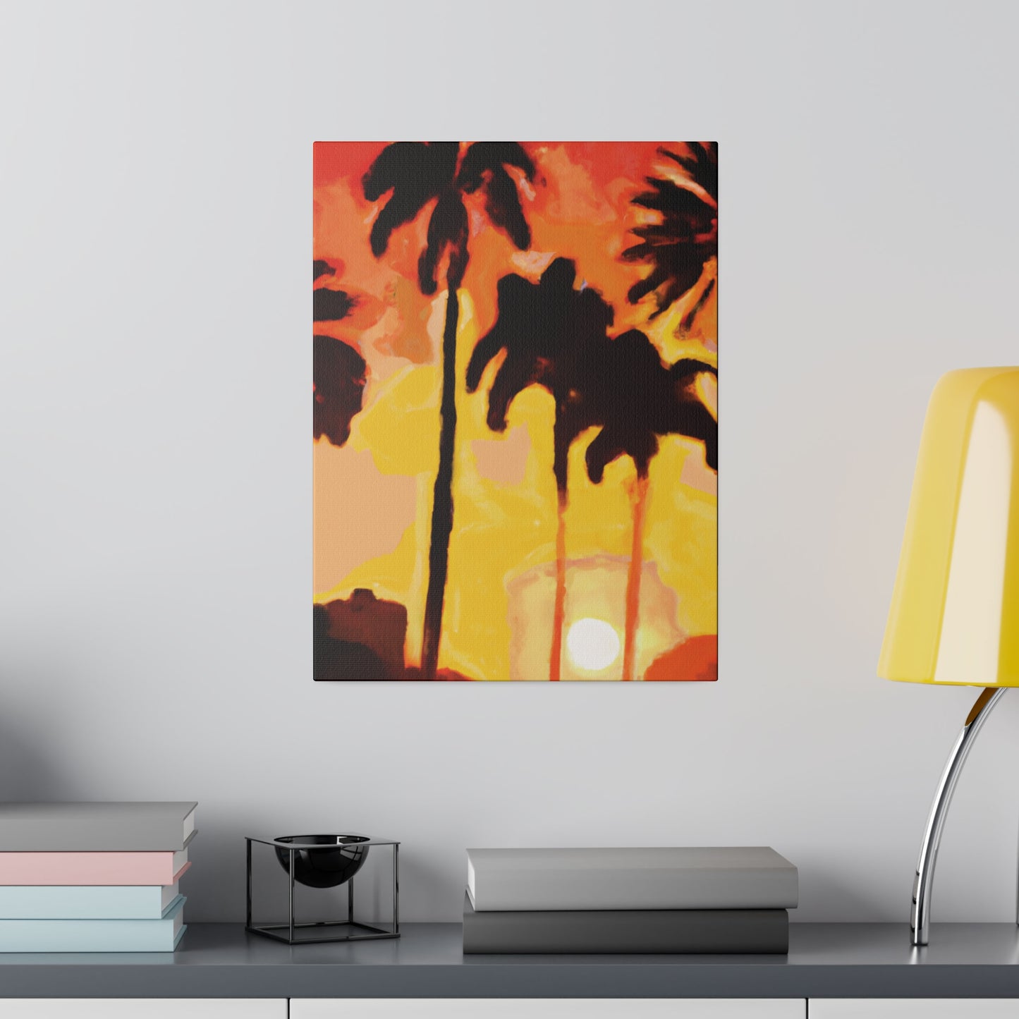 3259B - Miami Beach Sunset Painting Print | Miami | Beach | Sunset | Poster | Home Decor | Wall Art | Canvas
