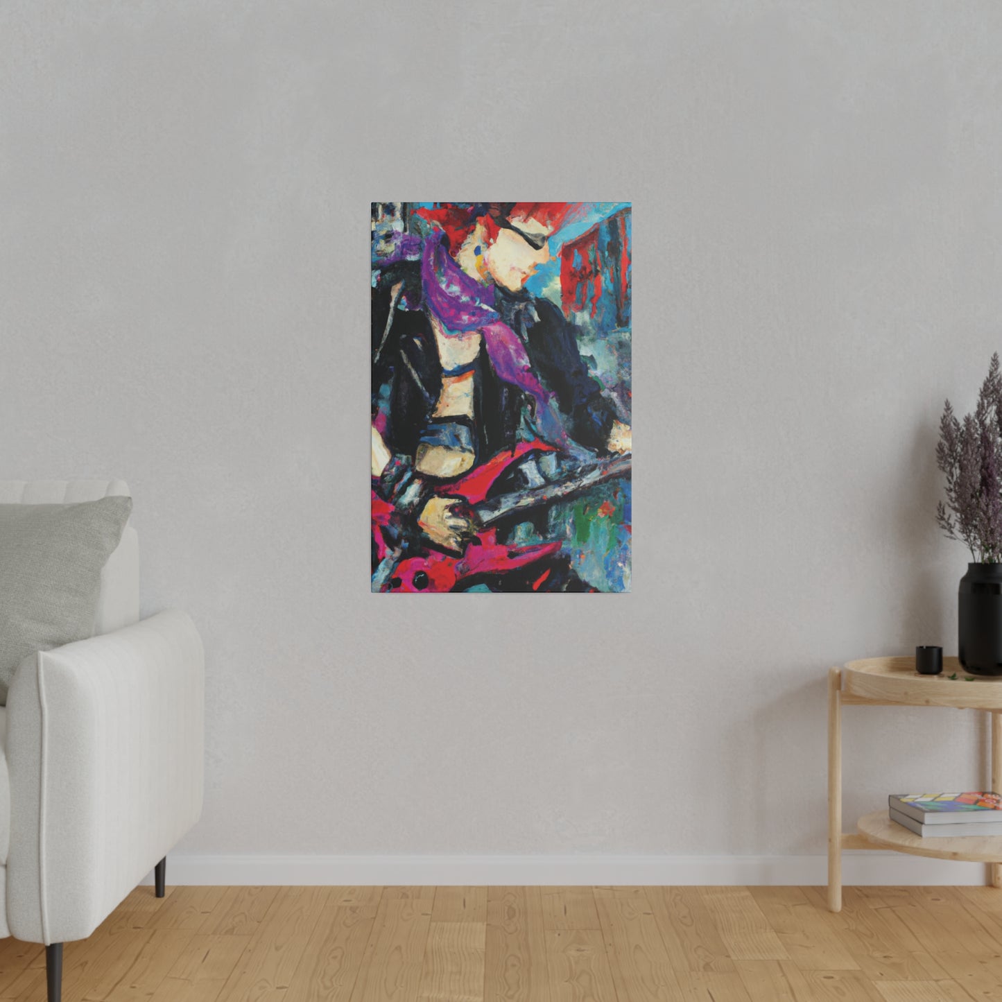 208D - Rockstar Oil Painting Style Print | Poster | Home Decor | Wall Art | Music Art | Canvas